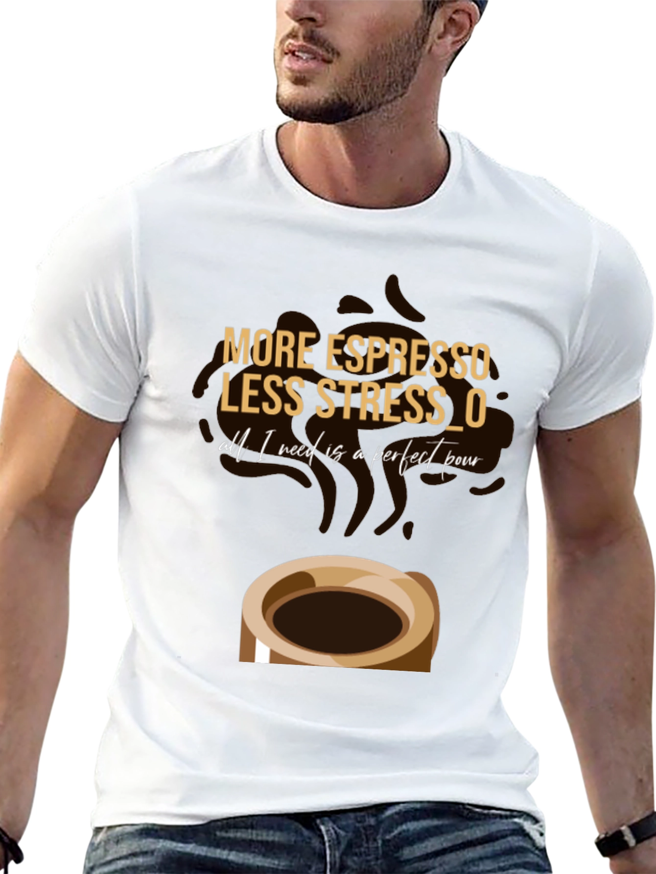 Espresso Lover Graphic T-Shirt - Coffee Stress Relief
