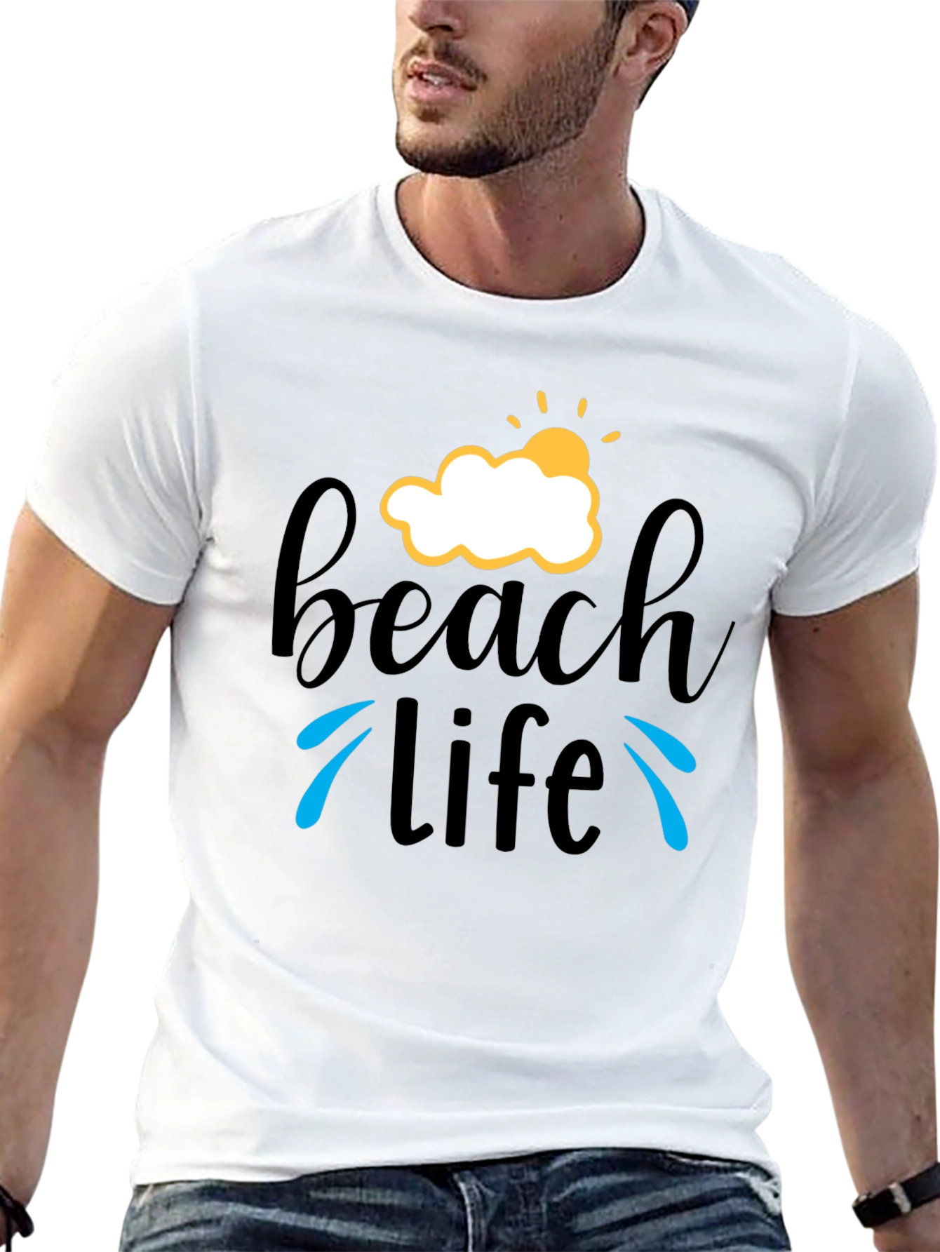 Beach Life T-Shirt - Black Graphic Tee