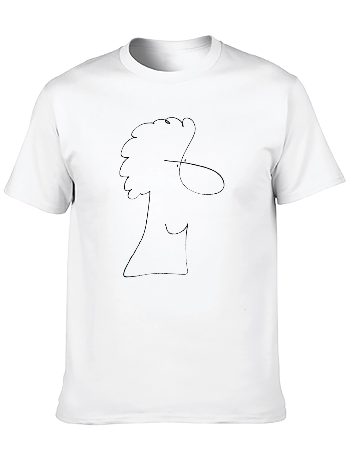 Abstract Line Art Black T-Shirt