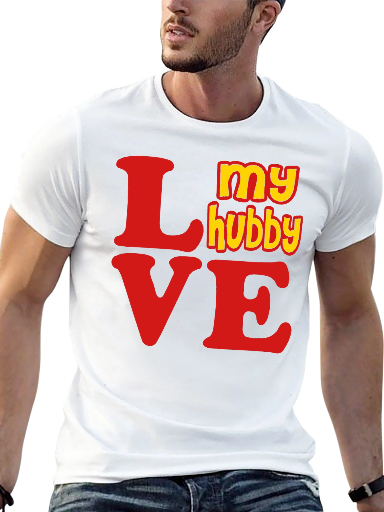 My Hubby Love Graphic Tee - Black