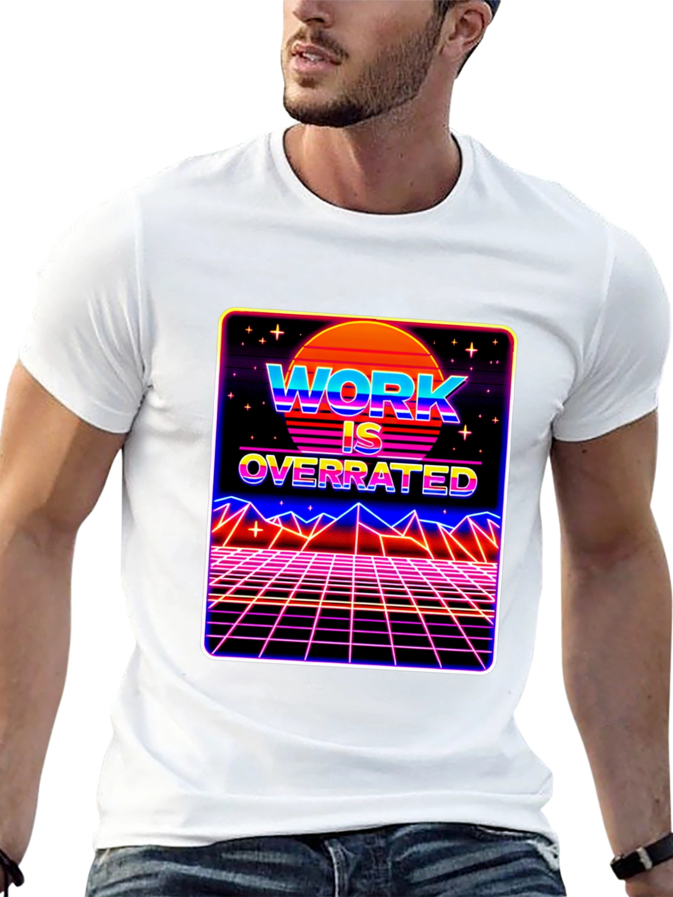 Work is Overrated Retro T-Shirt