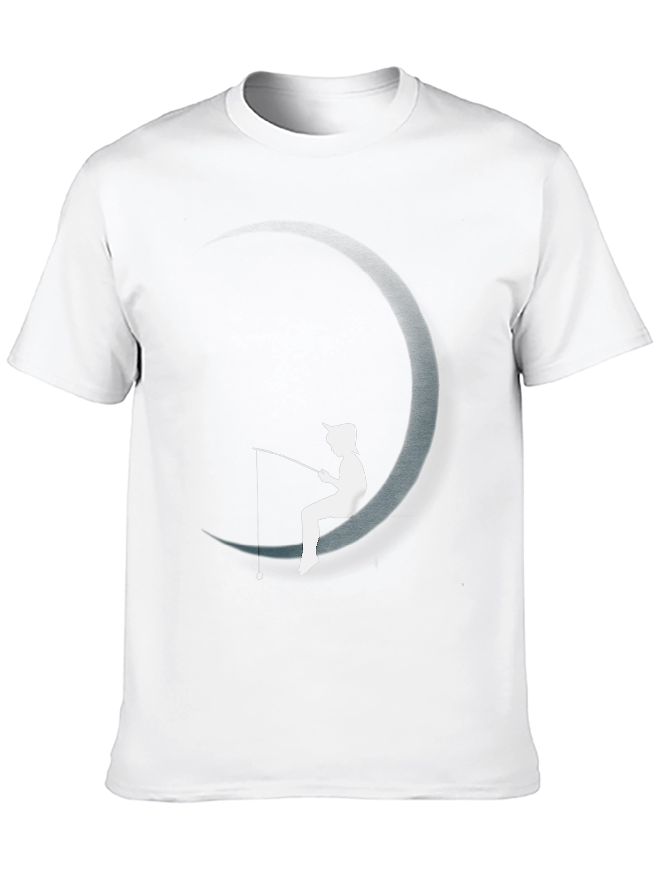 Moon Fishing Graphic Tee - Stylish Black T-Shirt