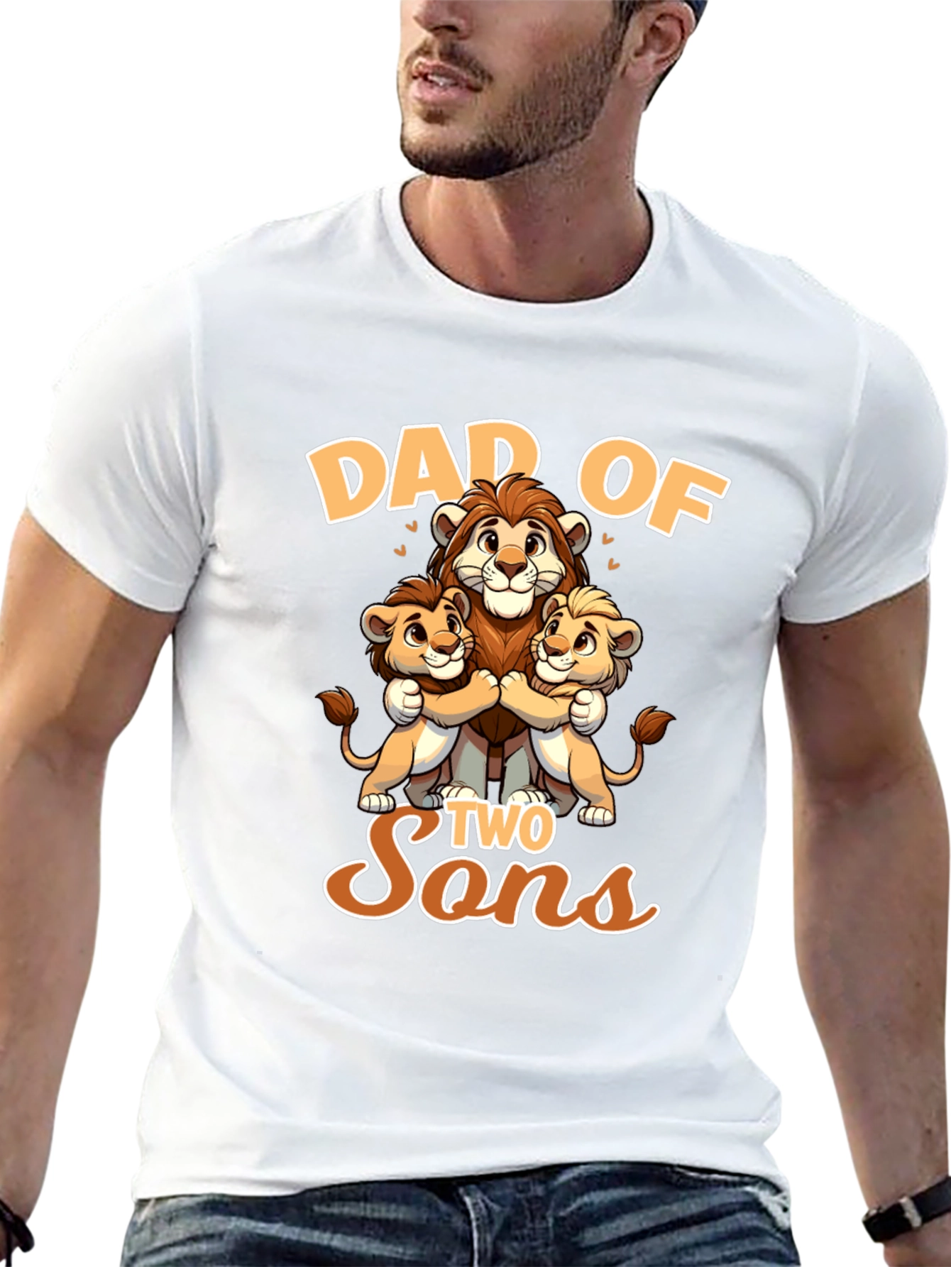 Dad of Two Sons Graphic Tee