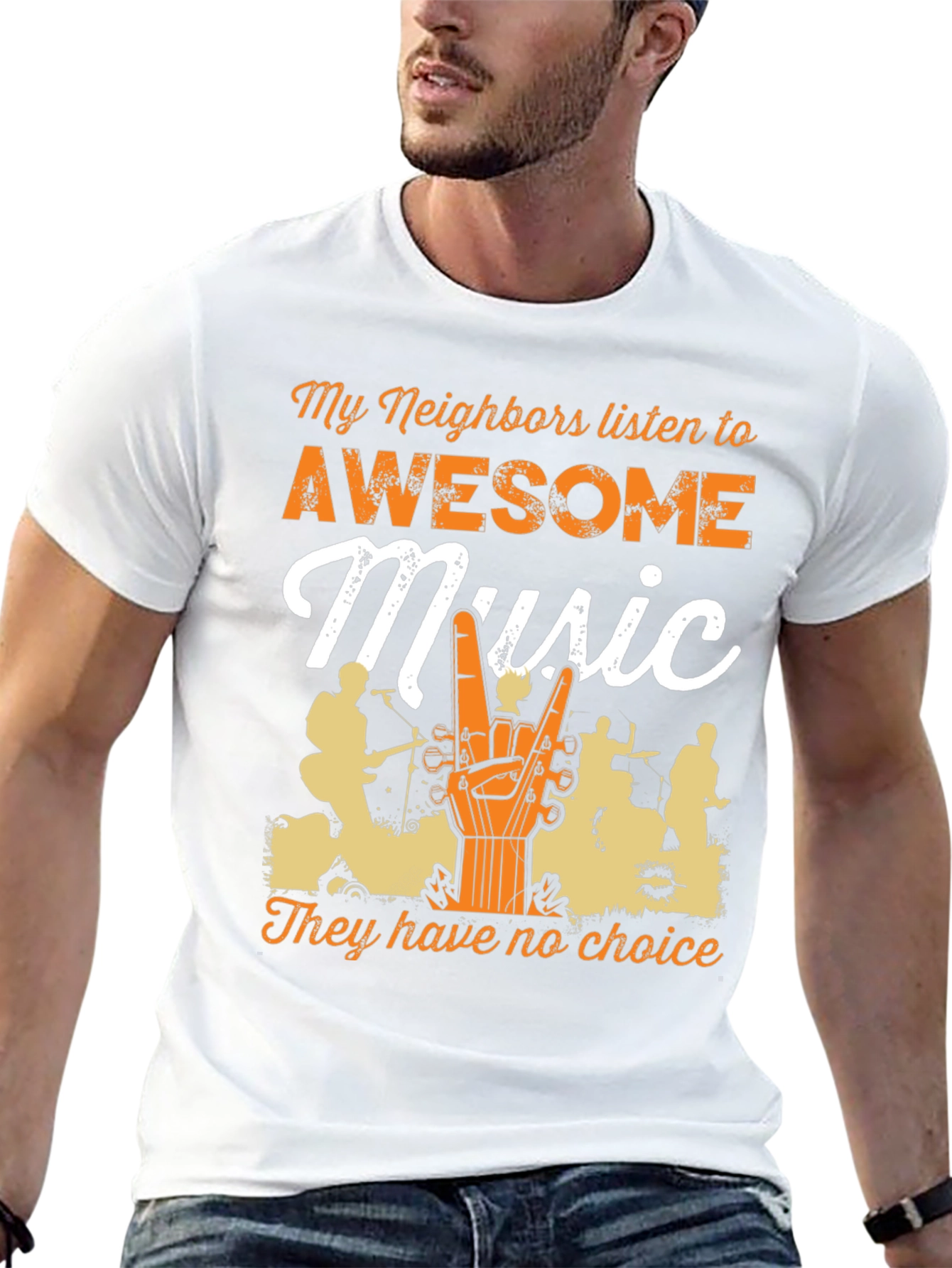 Awesome Music T-Shirt - Funny Neighbor Tee