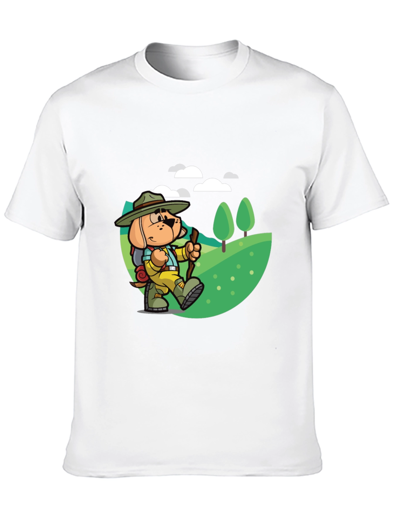 Cartoon Dog Hiking T-Shirt