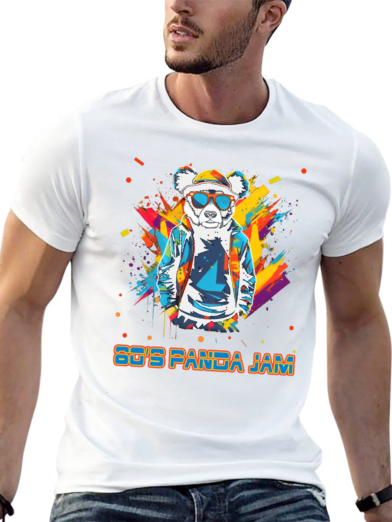 80s Panda Jam Graphic T-Shirt