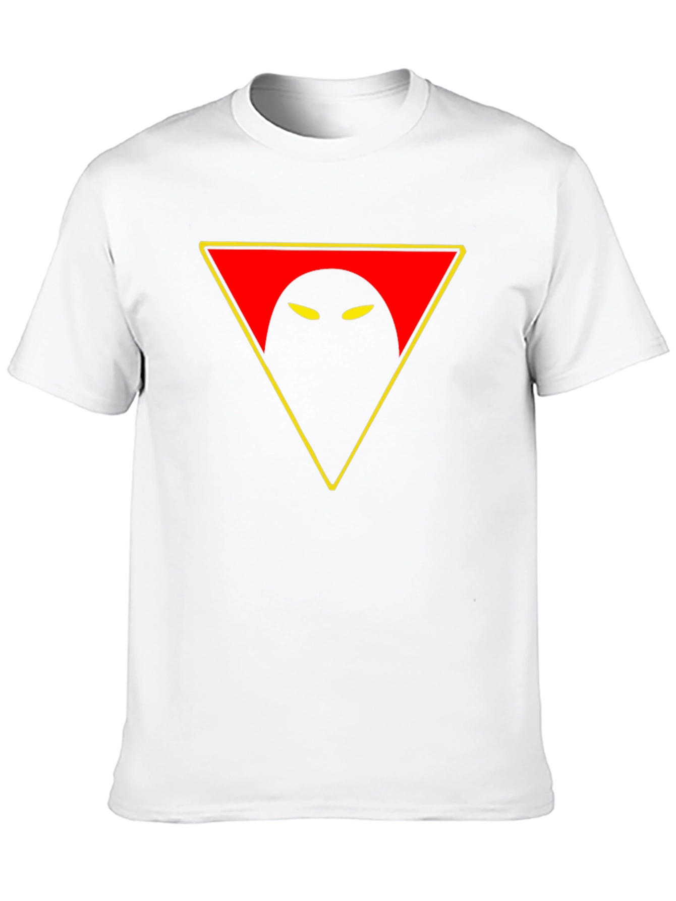Mysterious Eye Triangle Graphic Tee - Black Cotton Shirt