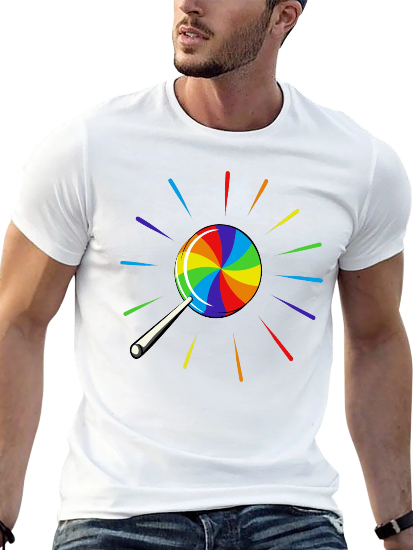 Rainbow Lollipop Graphic Tee