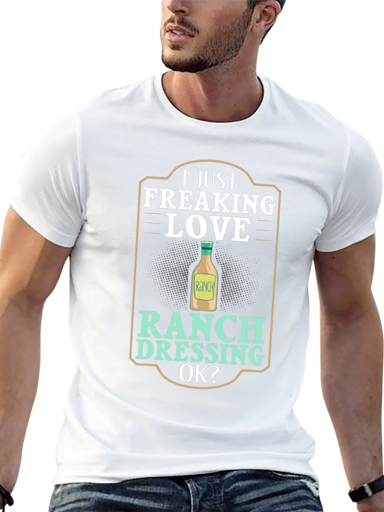 I Love Ranch Dressing Mens Black T-Shirt