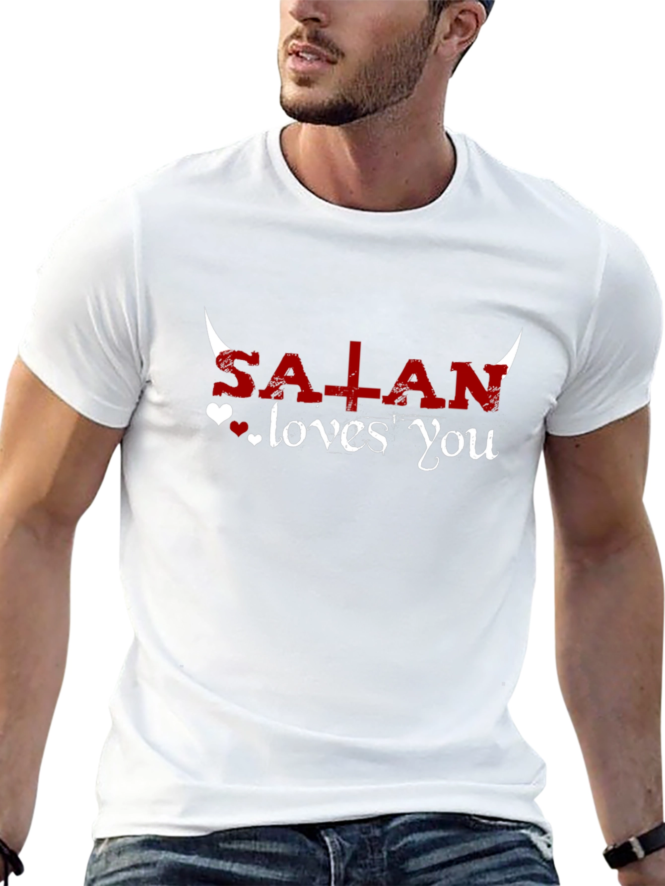 Satan Loves You Graphic T-Shirt