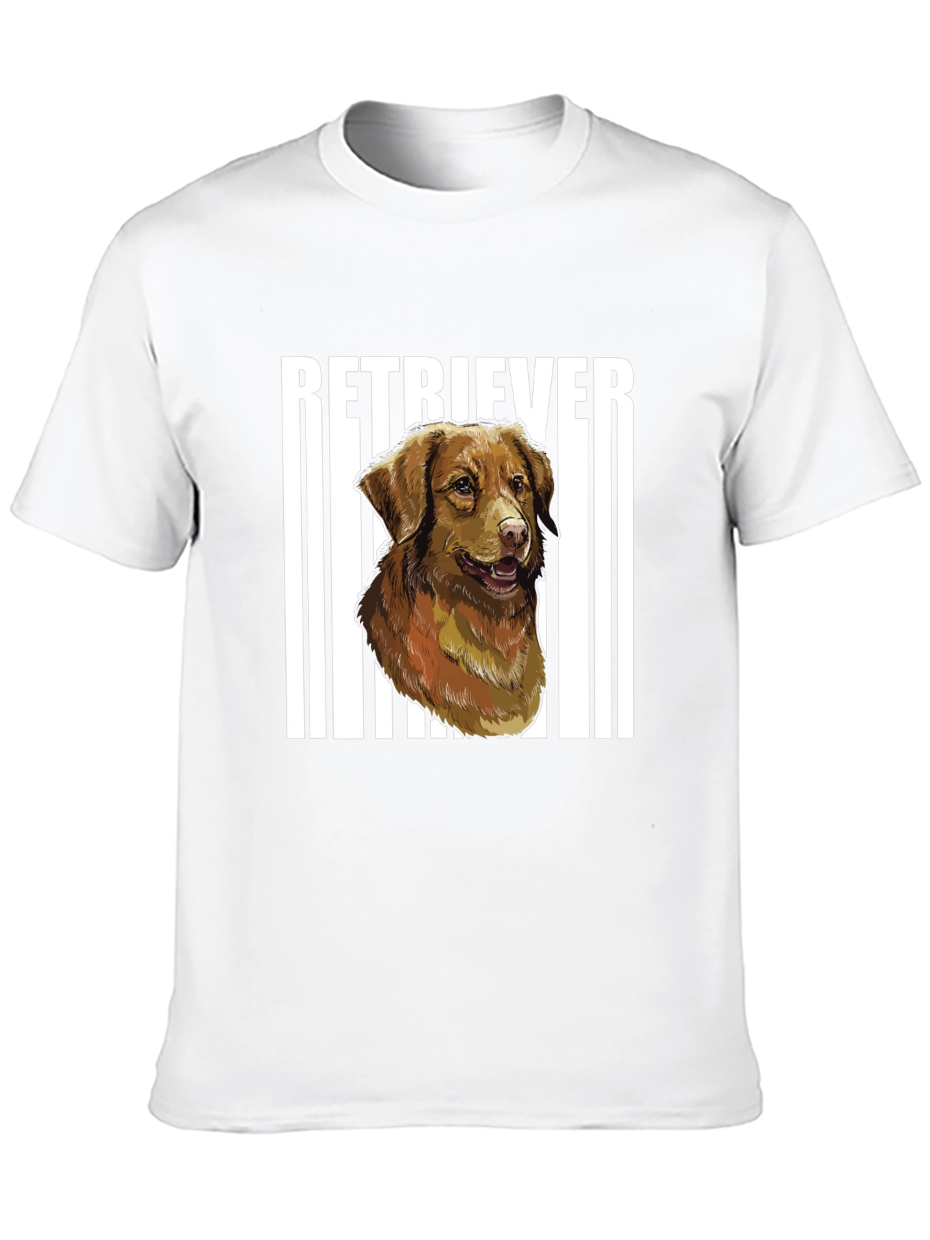 Retriever Dog Graphic Black T-Shirt
