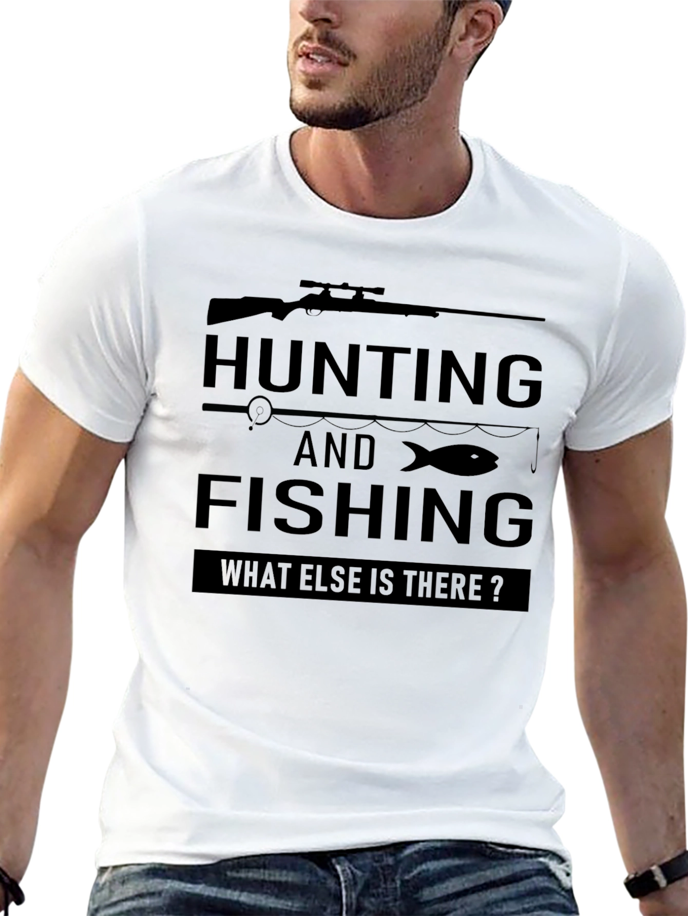 Hunting and Fishing Graphic T-Shirt