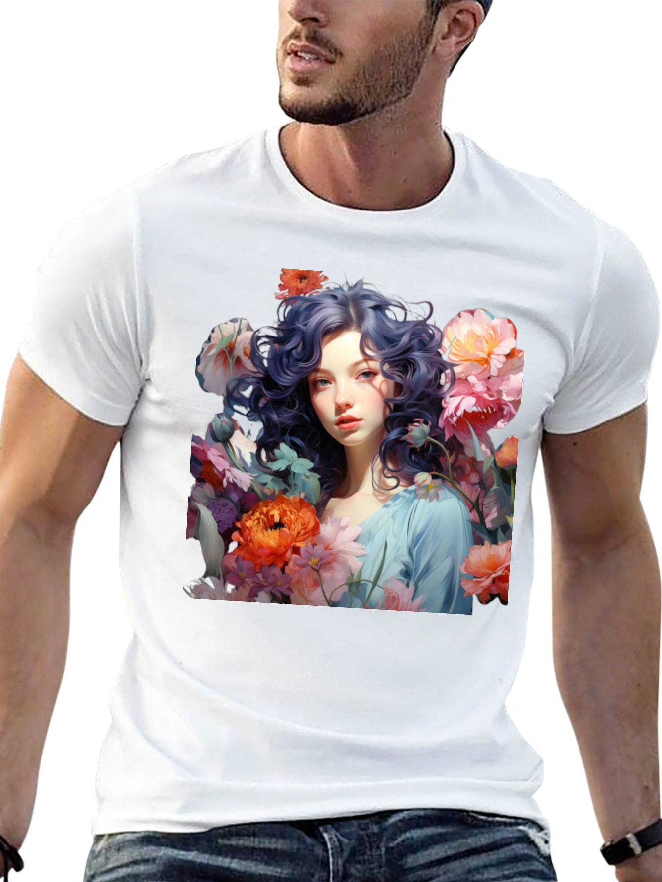 Floral Art T-Shirt: Whimsical Beauty