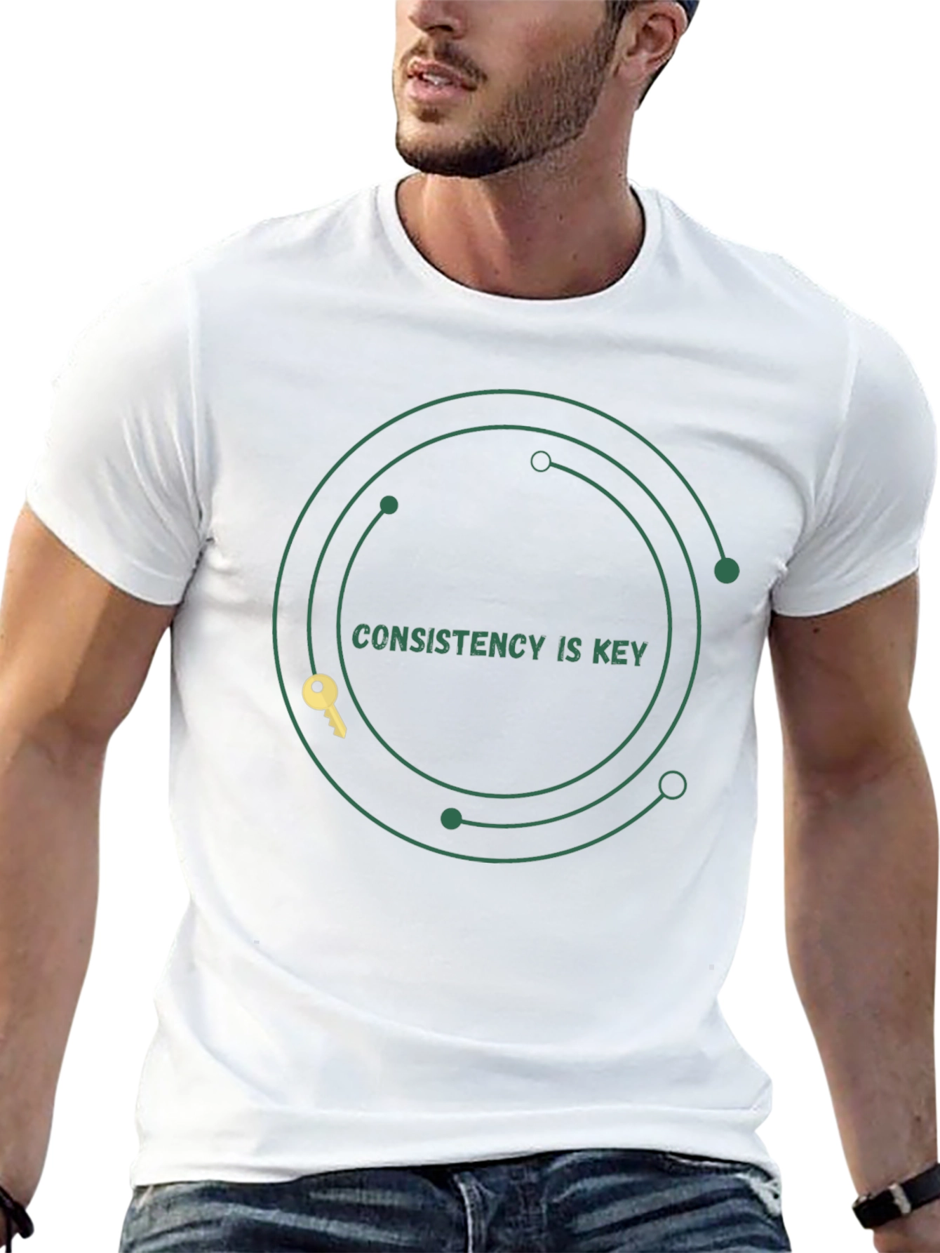 Consistency is Key Graphic Tee - Motivation Black T-Shirt