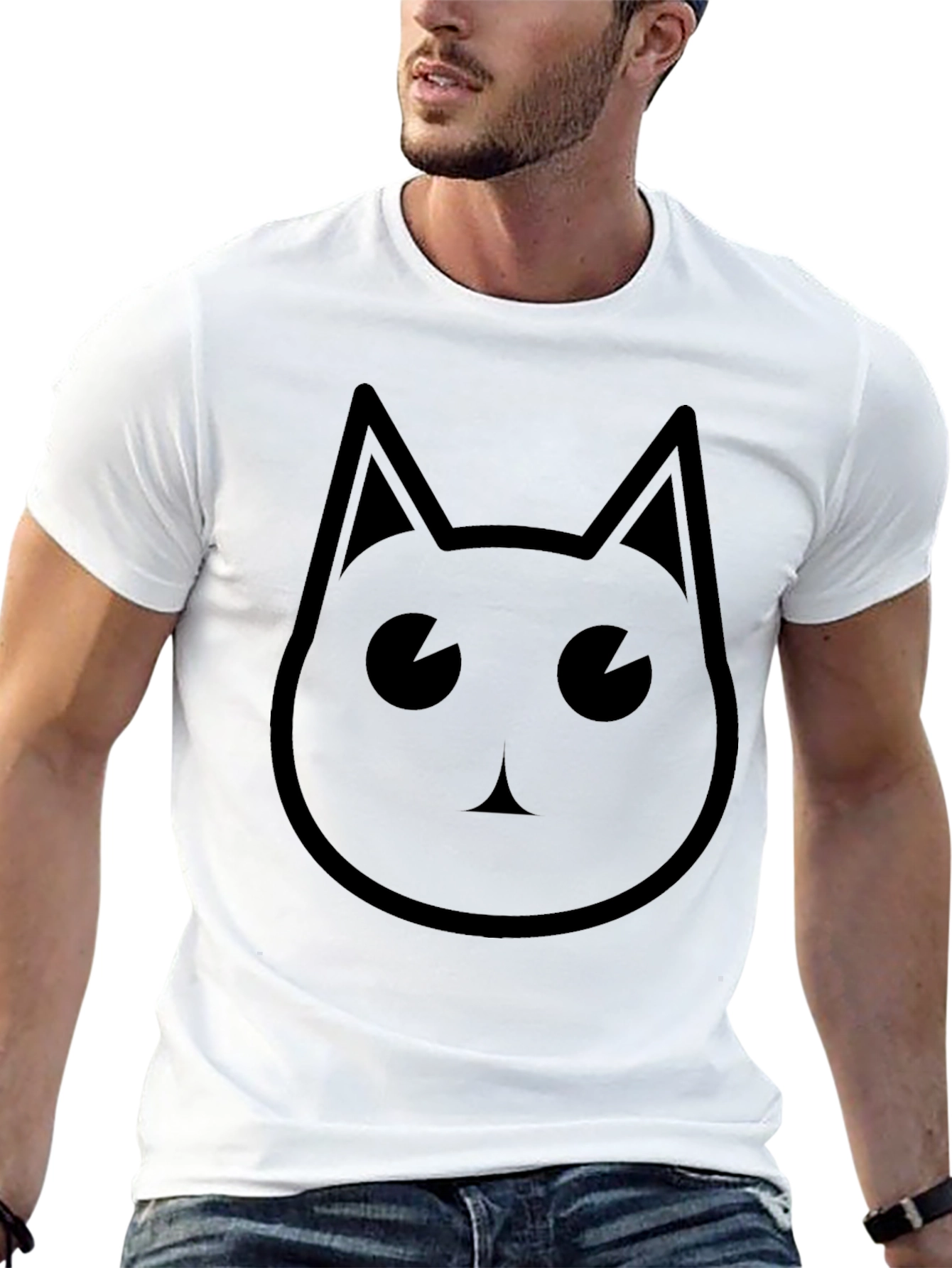Cool Cat Graphic Tee - Unisex Black T-Shirt