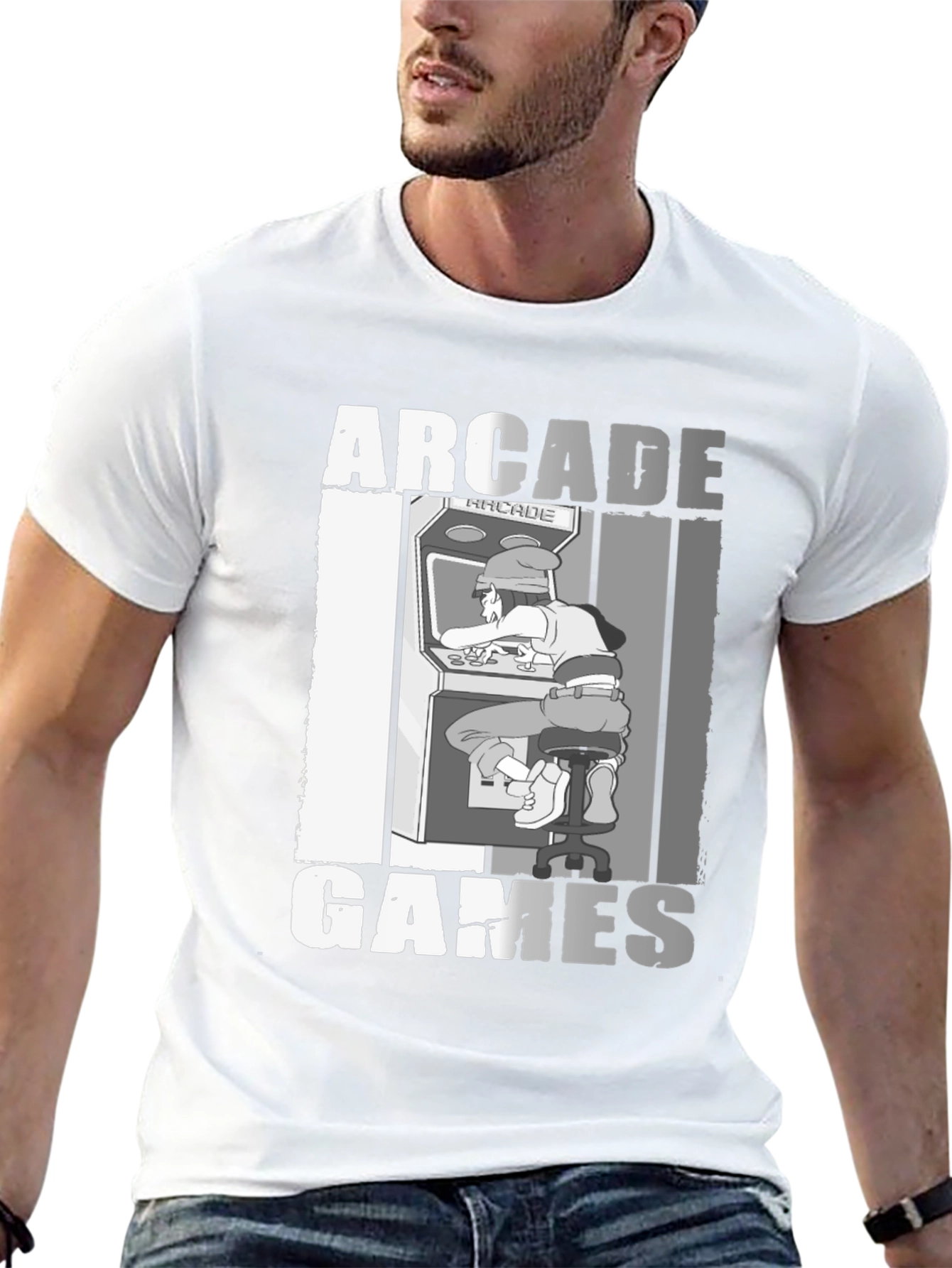 Arcade Games Graphic T-Shirt - Retro Gamer Style