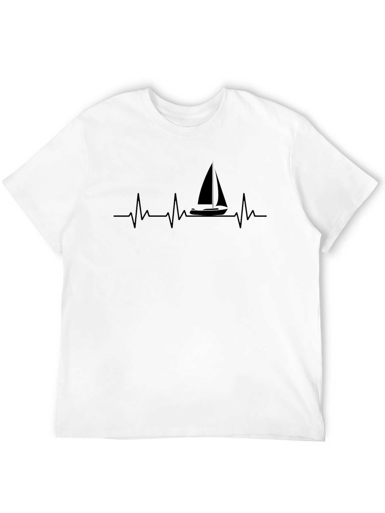 Sailboat Heartbeat Graphic T-Shirt