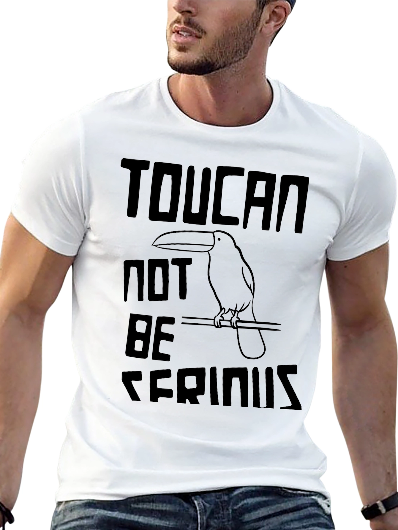 Toucan Not Be Serious Graphic Tee - Black T-Shirt