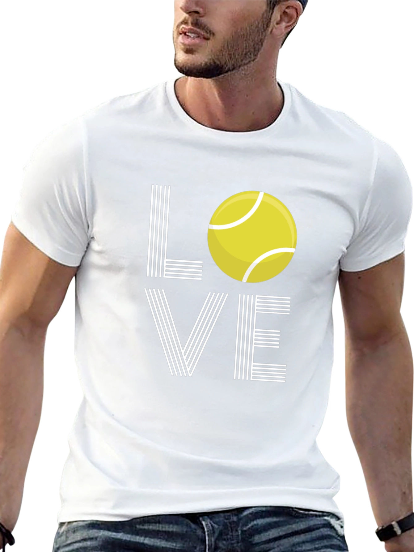 Love Tennis Graphic Tee - Unisex Black T-Shirt