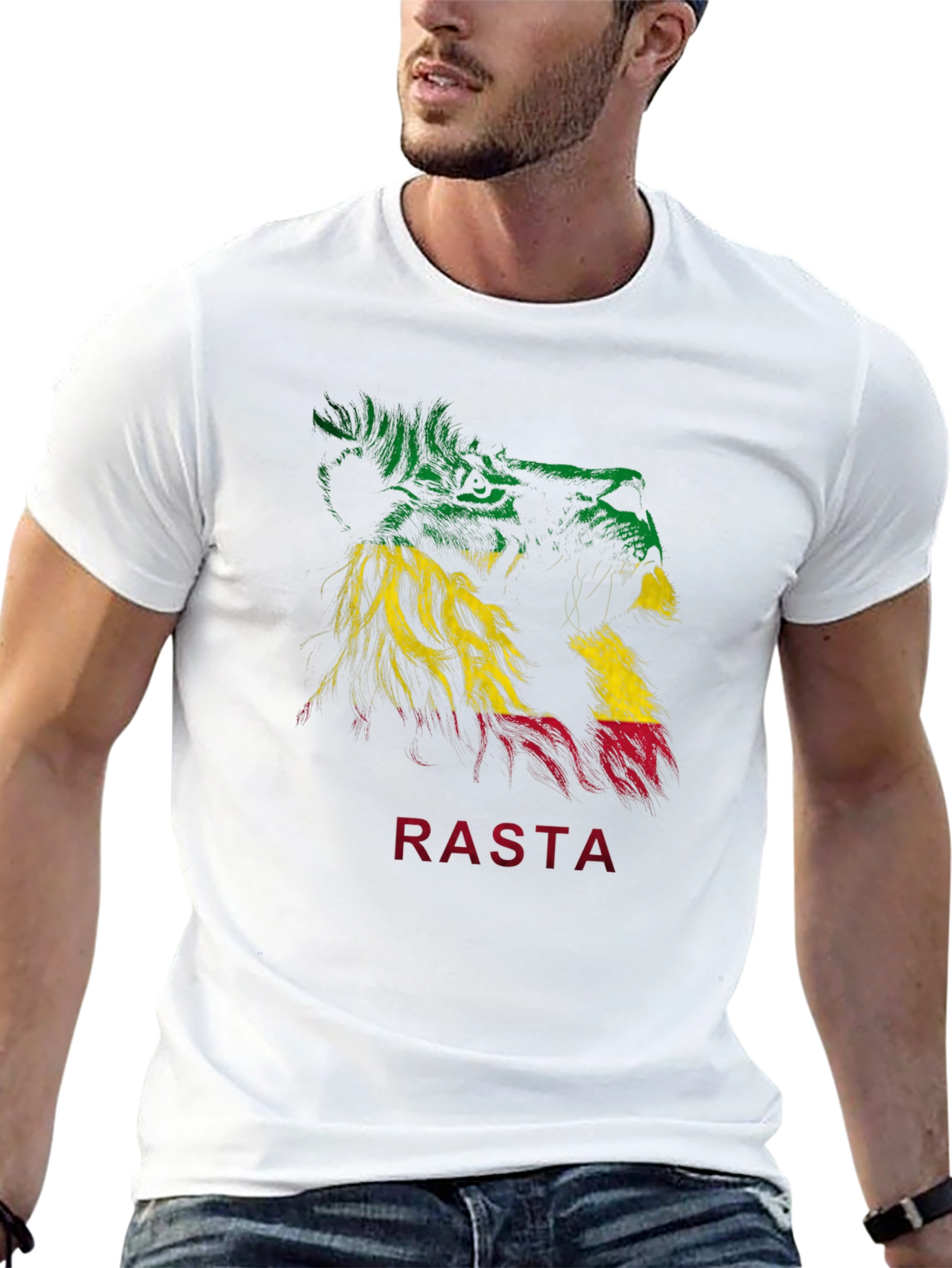 Rasta Lion Graphic T-Shirt - Reggae Inspired Tee