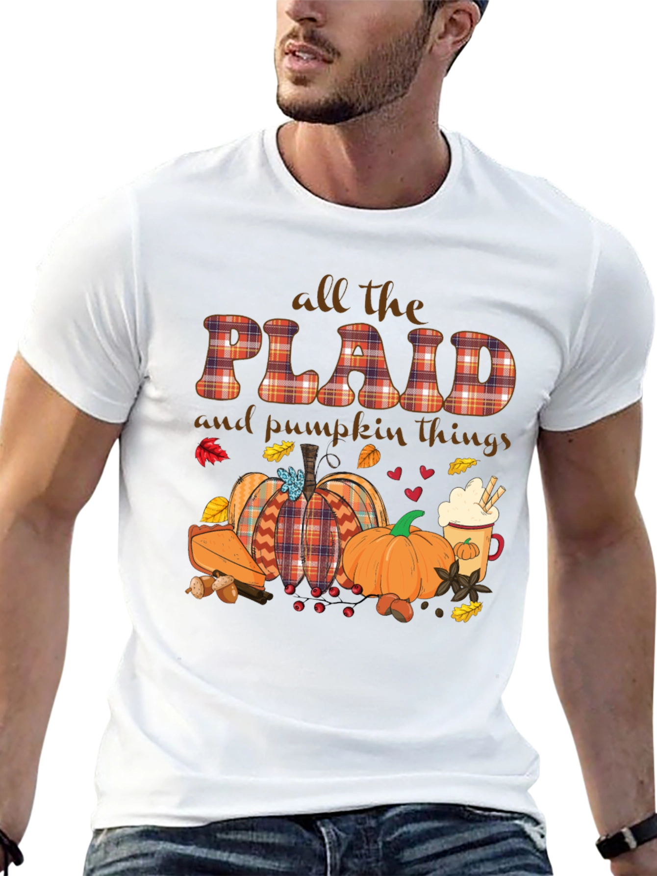 Plaid Pumpkin Fall T-Shirt