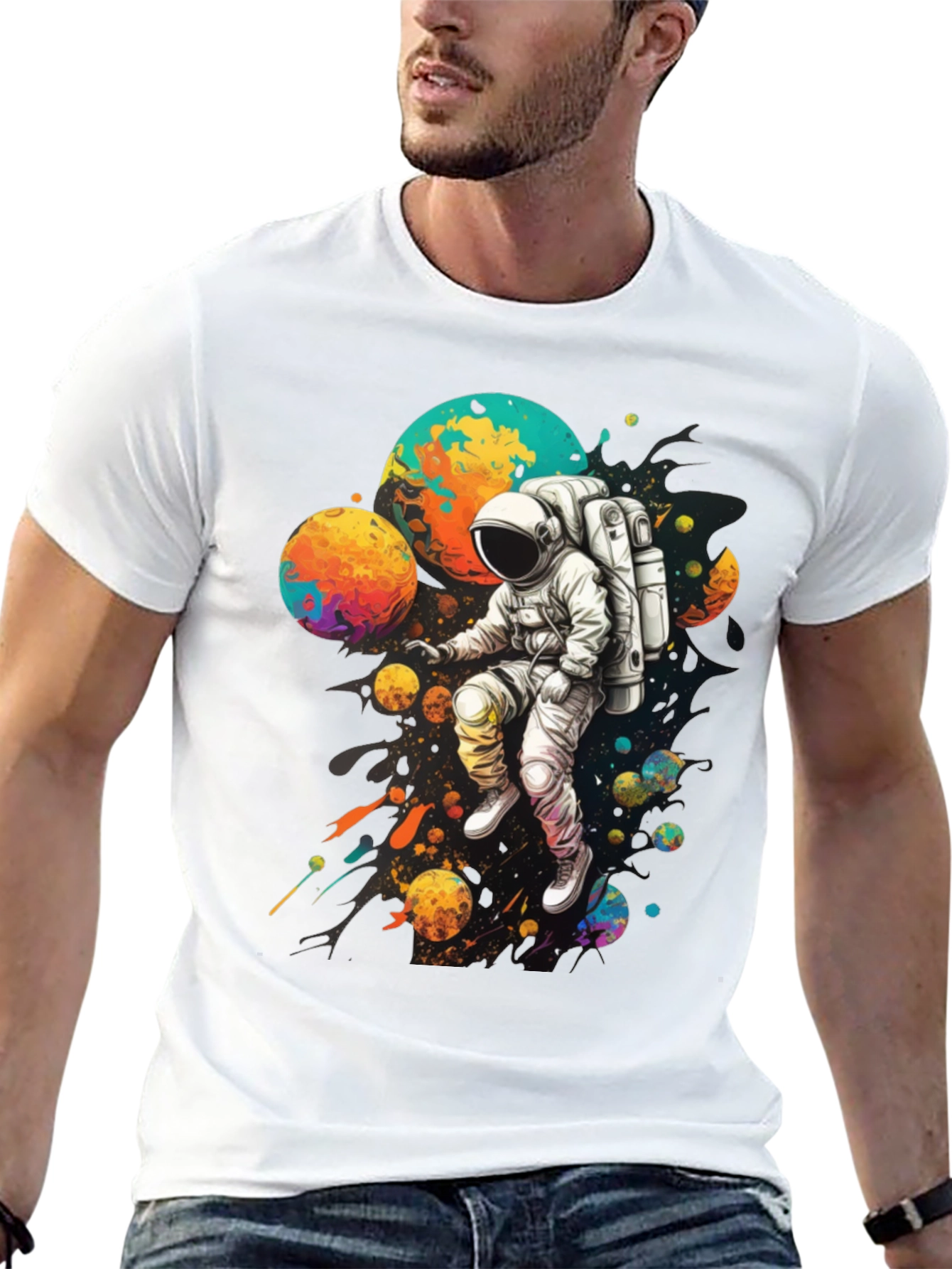 Astronaut Galaxy T-Shirt - Space Adventure Tee