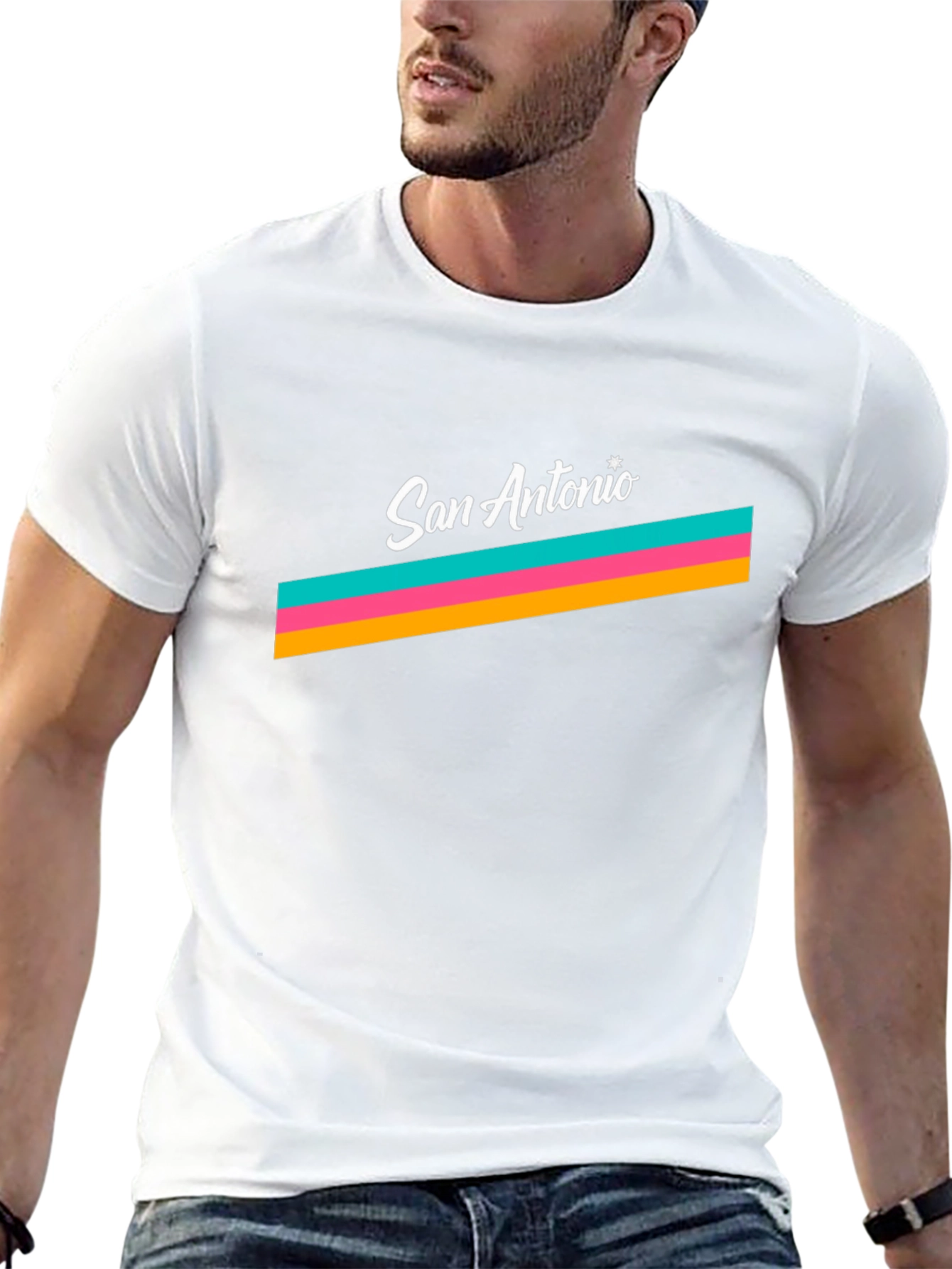 San Antonio Retro Stripe T-Shirt