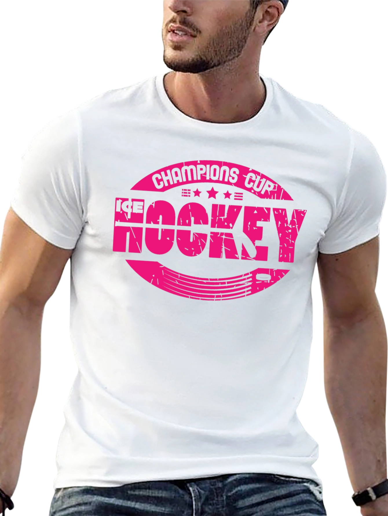 Champions Cup Ice Hockey Graphic T-Shirt