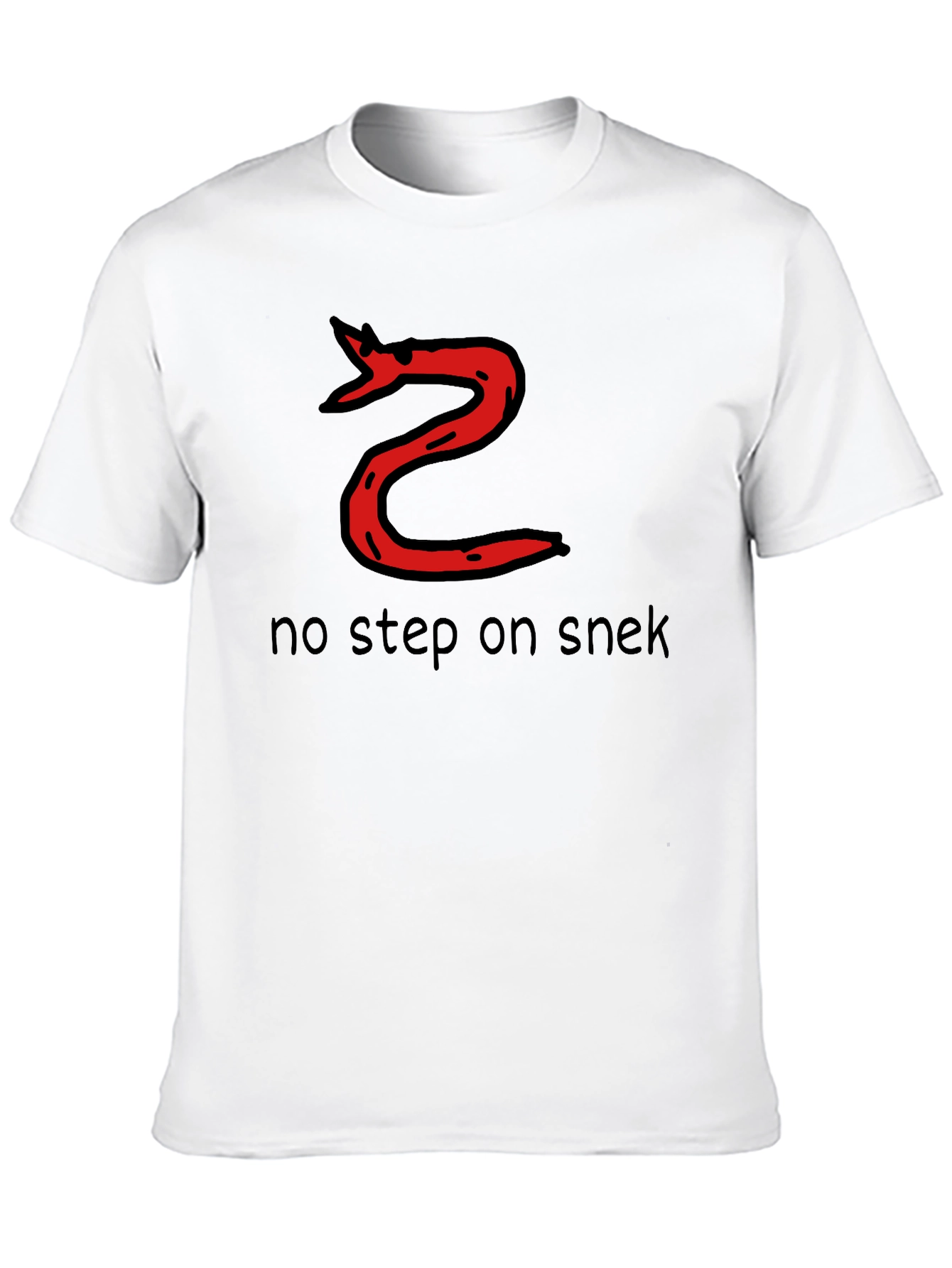 No Step on Snek T-Shirt - Black Cotton Tee