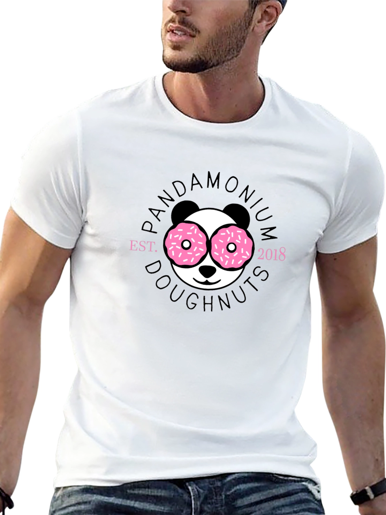 Pandamonium Doughnuts Black T-Shirt