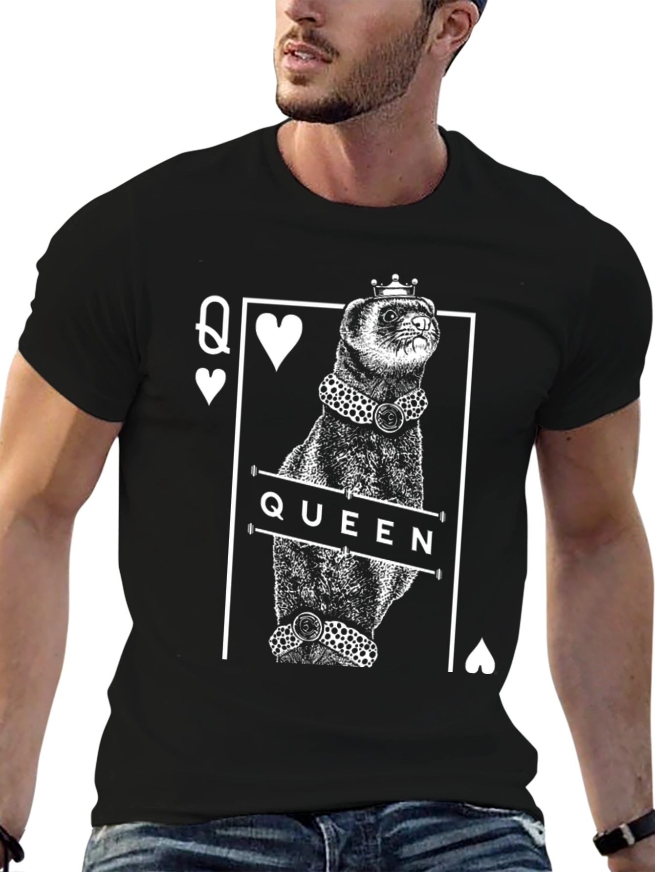 Queen Ferret Graphic Tee - Black