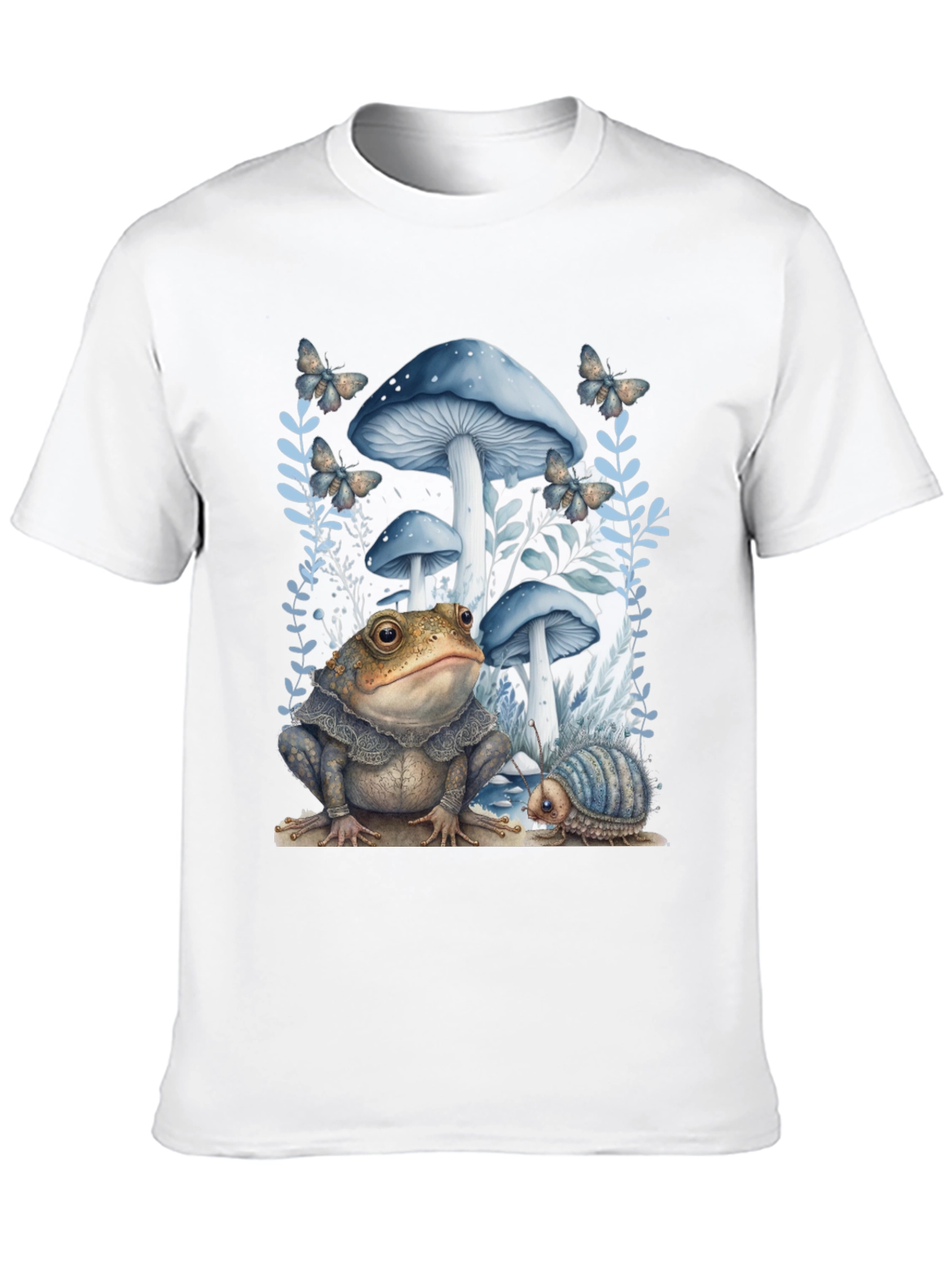 Frog and Mushroom T-Shirt - Whimsical Design