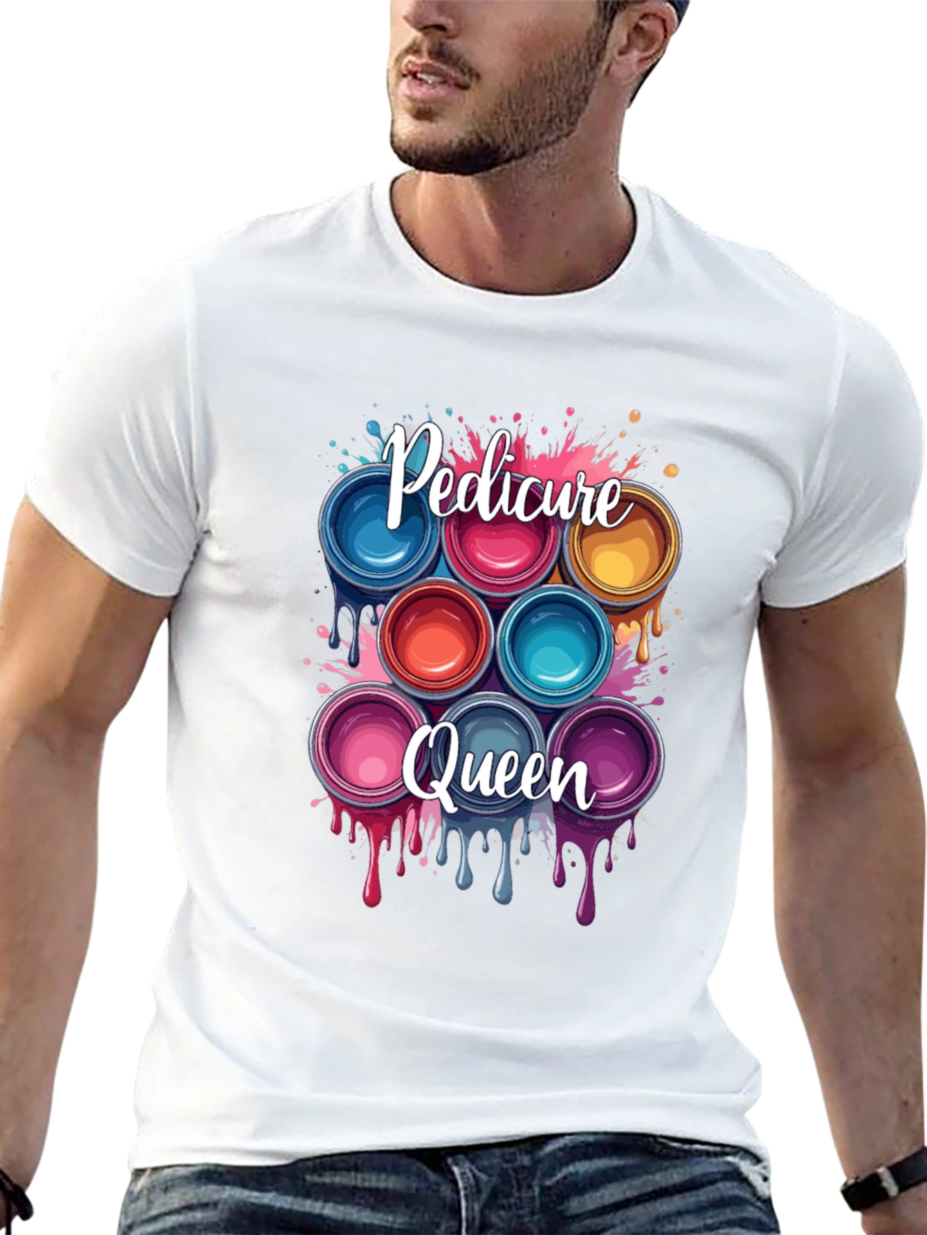 Pedicure Queen T-Shirt - Nail Polish Design