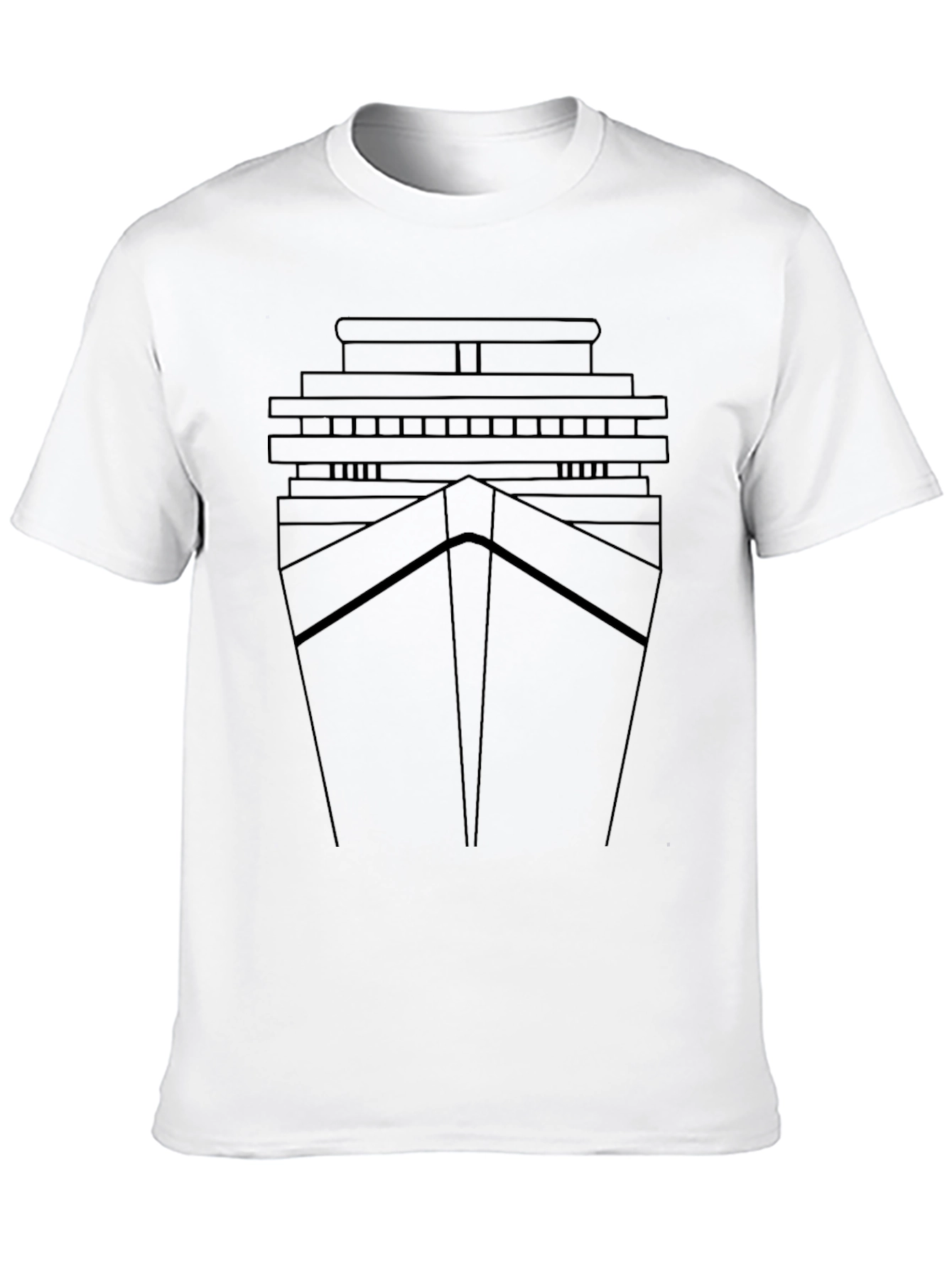 Nautical Cruise Ship T-Shirt - Black