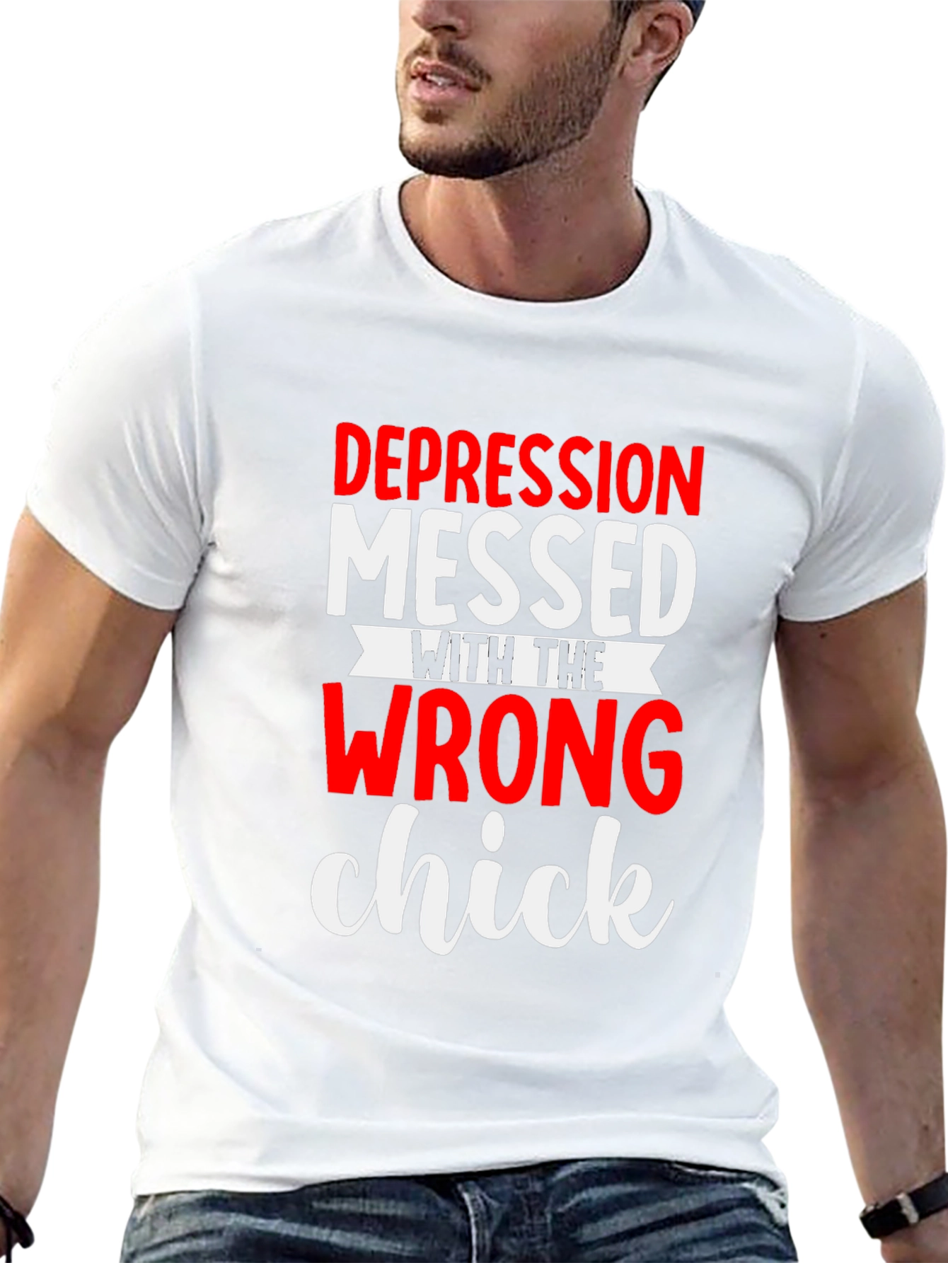 Depression Messed With the Wrong Chick T-Shirt