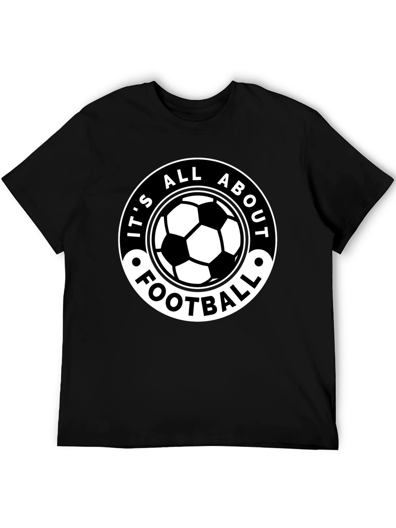 Its All About Football Black T-Shirt