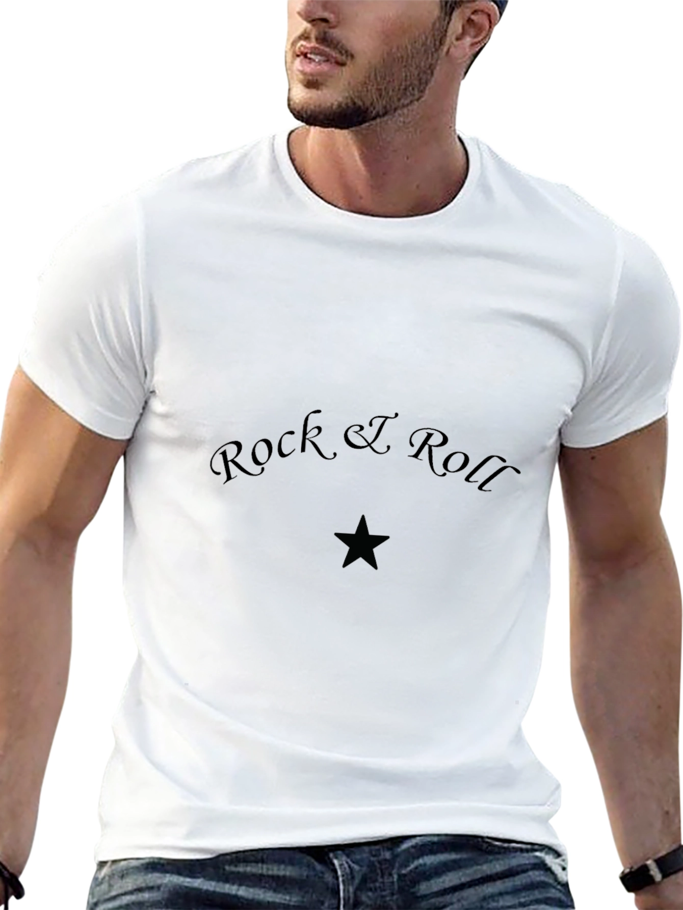 Rock & Roll Graphic Print T-Shirt