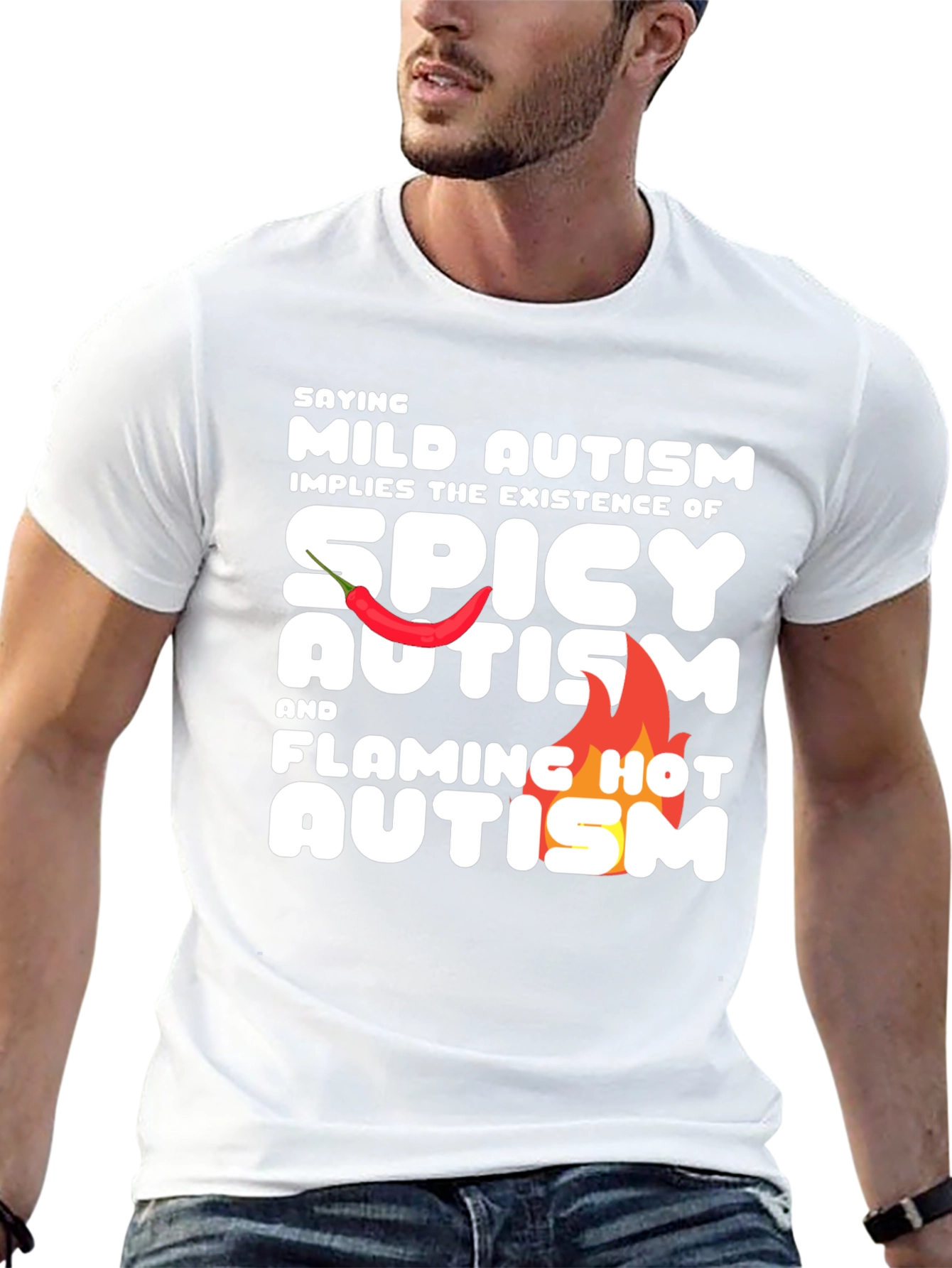 Mild Spicy and Flaming Hot Autism T-Shirt