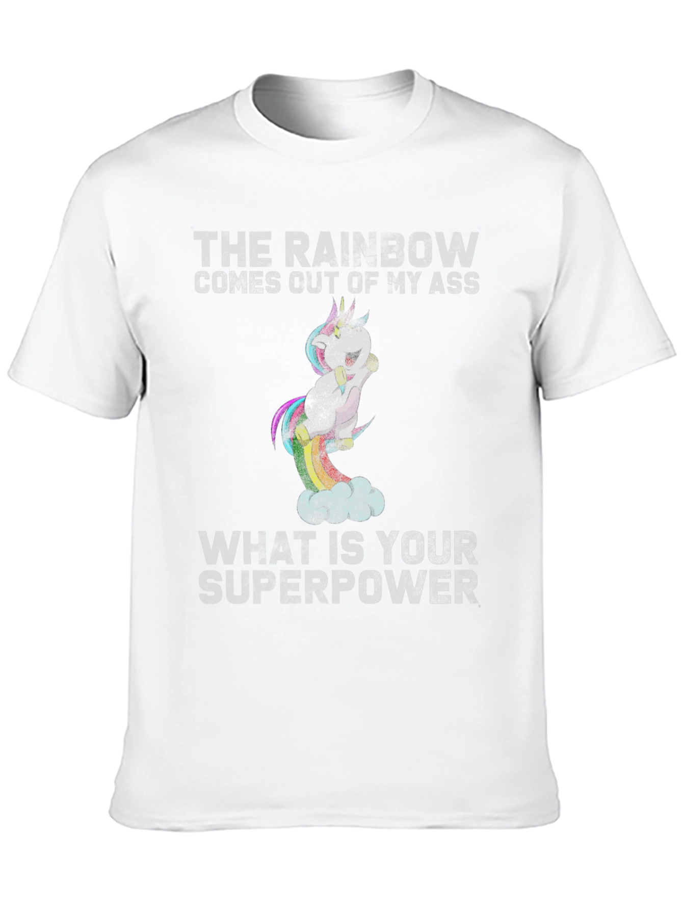 Rainbow Unicorn Superpower T-Shirt