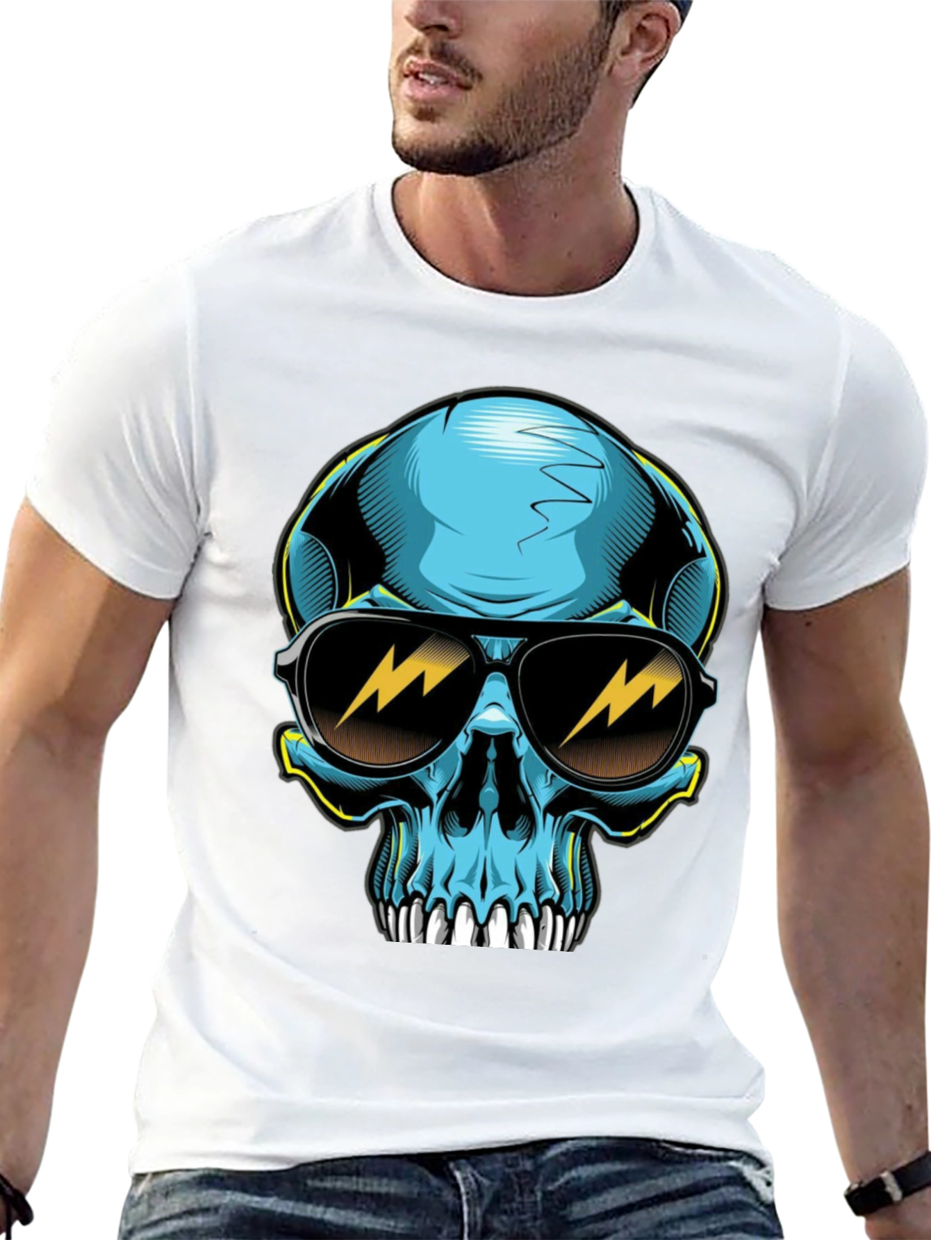 Cool Skull Graphic Tee - Black T-Shirt