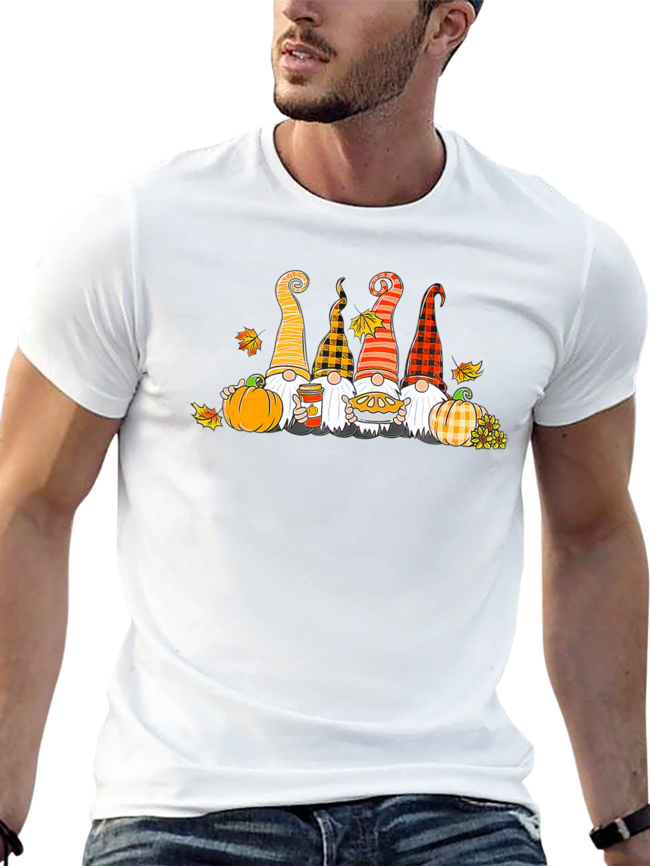 Fall Gnomes T-Shirt Autumn Harvest Theme