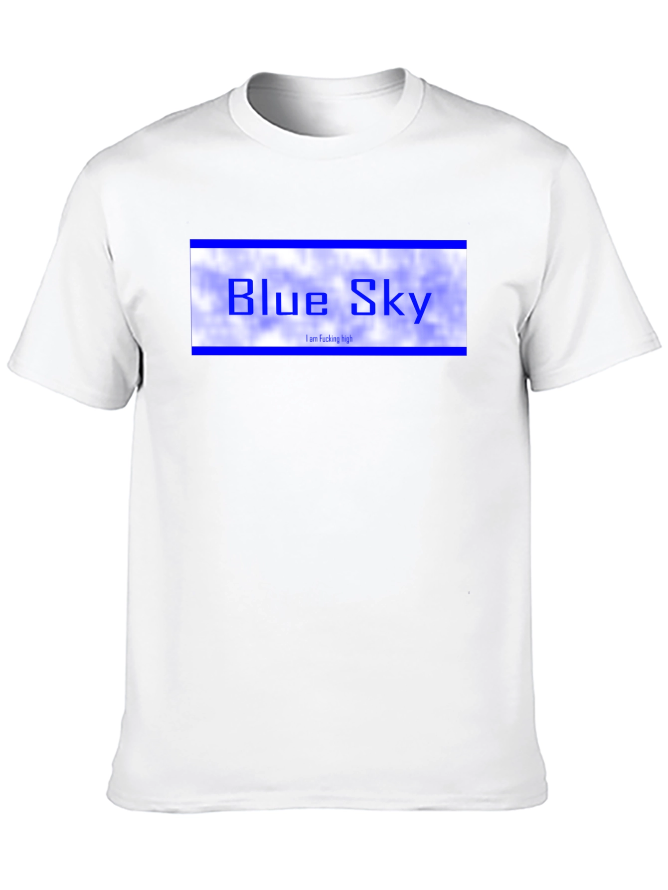 Blue Sky Graphic Tee - Black Cotton T-Shirt