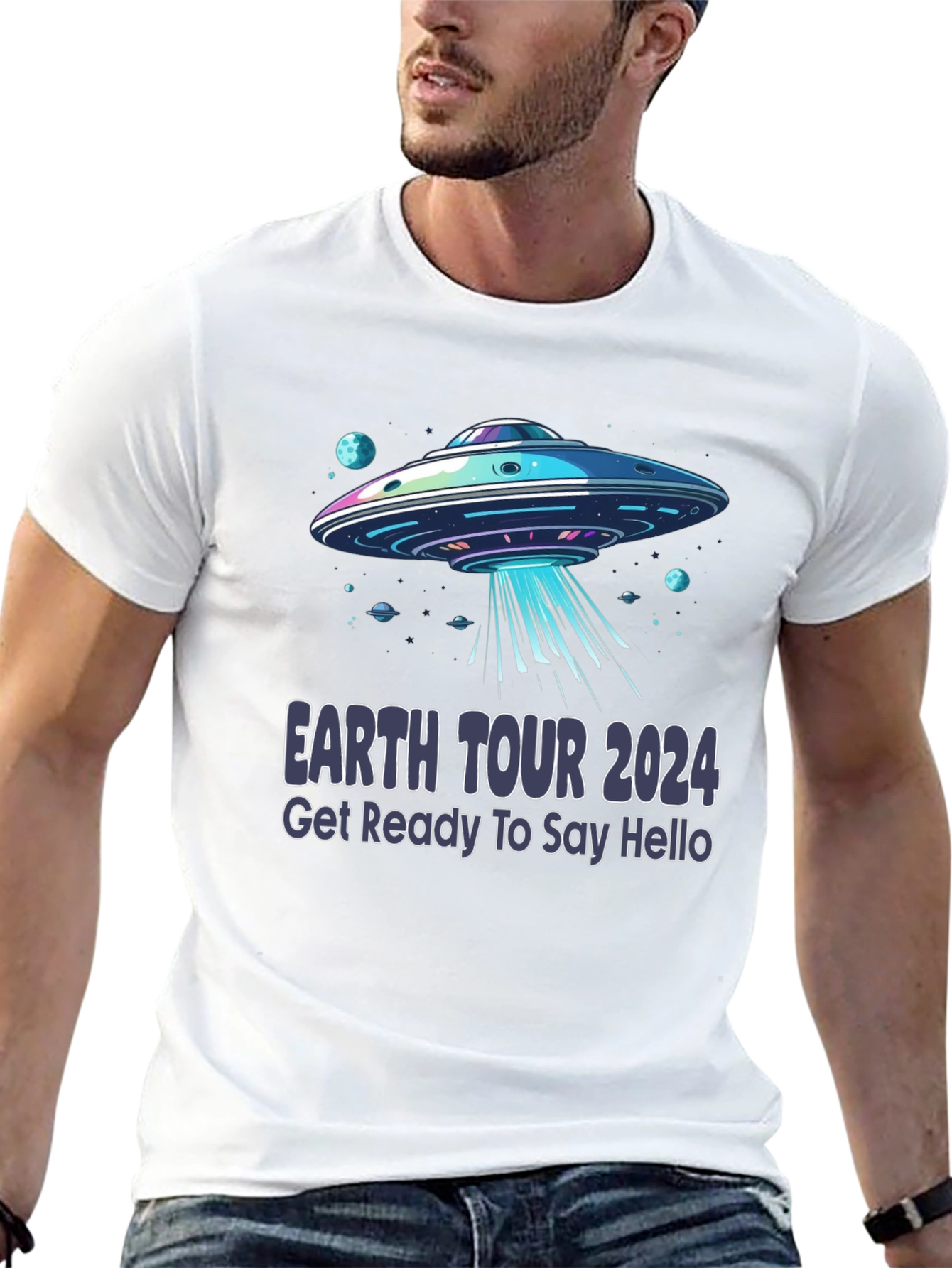 Earth Tour 2024 UFO Graphic T-Shirt