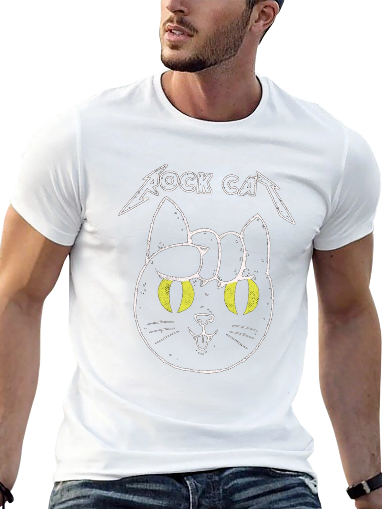 Rock Cat Graphic T-Shirt