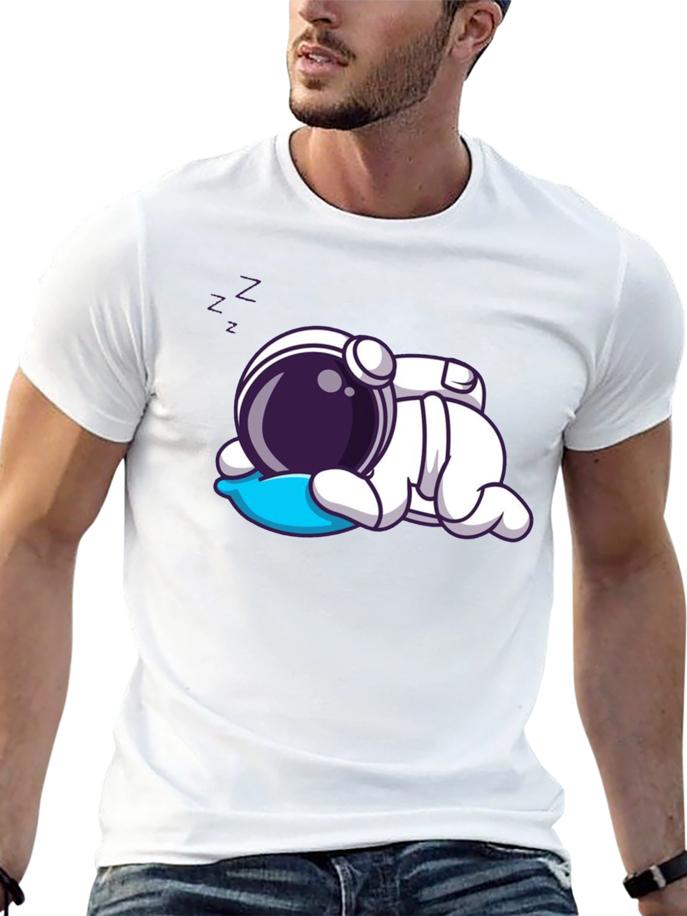 Sleeping Astronaut Graphic T-Shirt