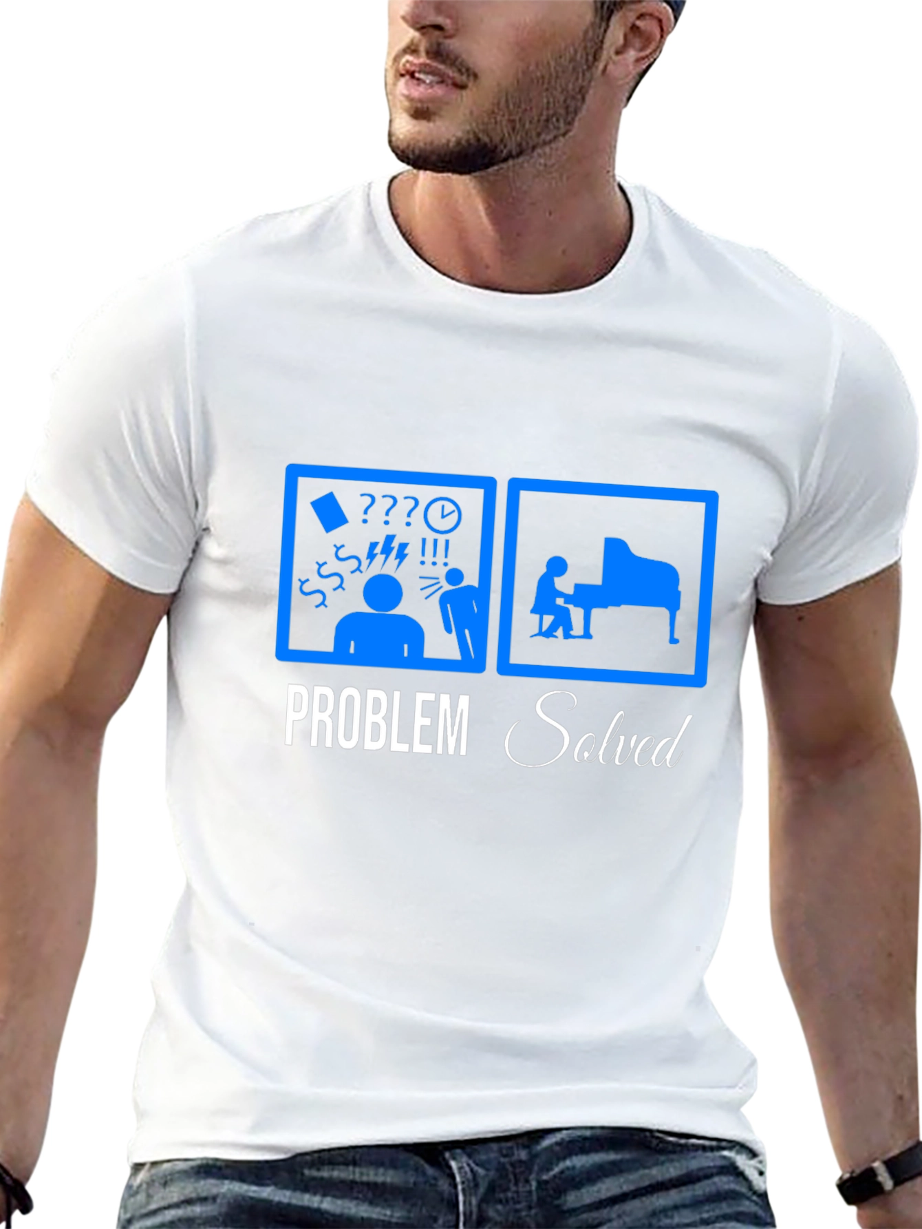 Problem Solved Piano T-Shirt - Musician Humor