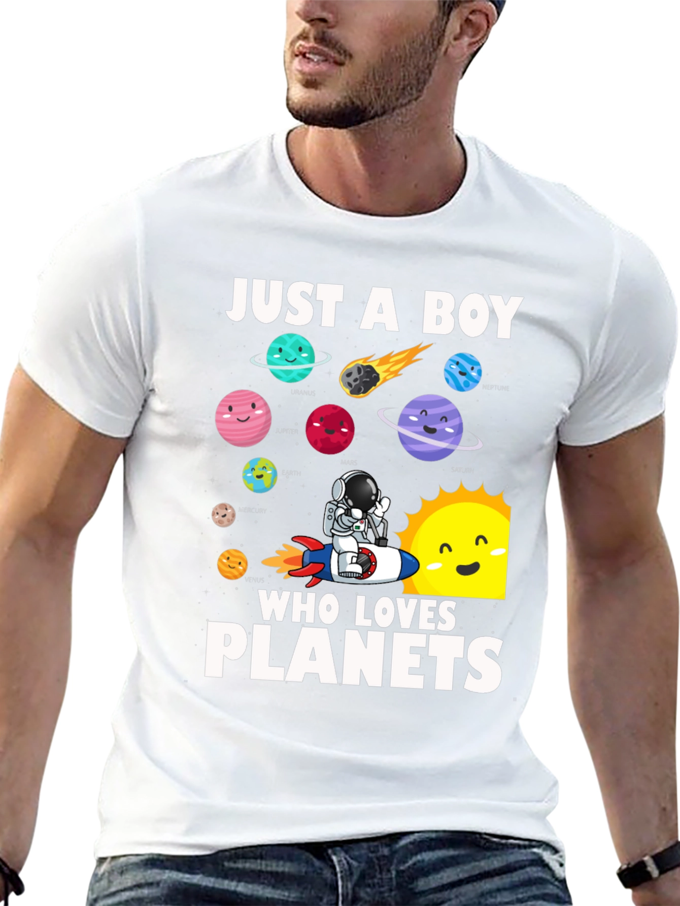 Just A Boy Who Loves Planets T-Shirt