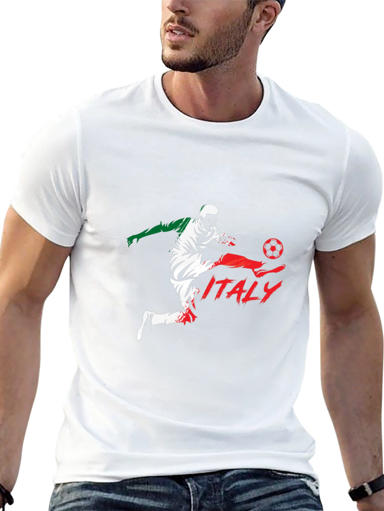 Italy Soccer Fan T-Shirt - Black Graphic Tee