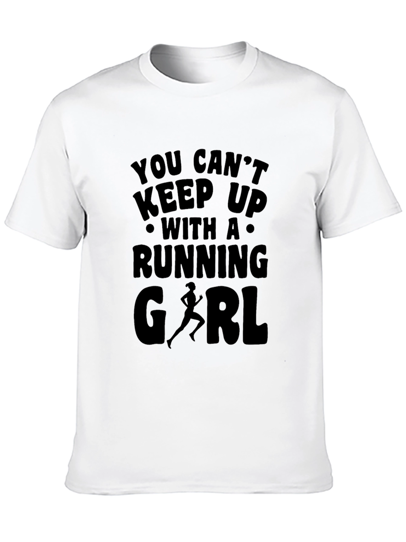 Running Girl Graphic Print T-Shirt