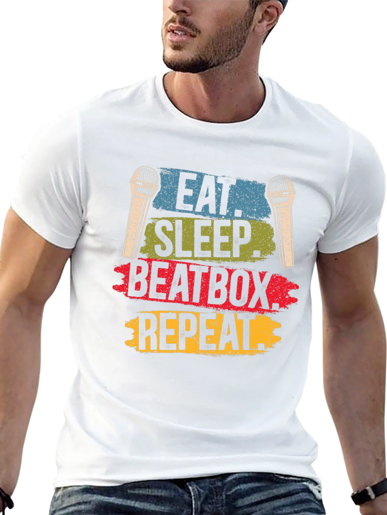 Eat Sleep Beatbox Repeat Graphic T-Shirt